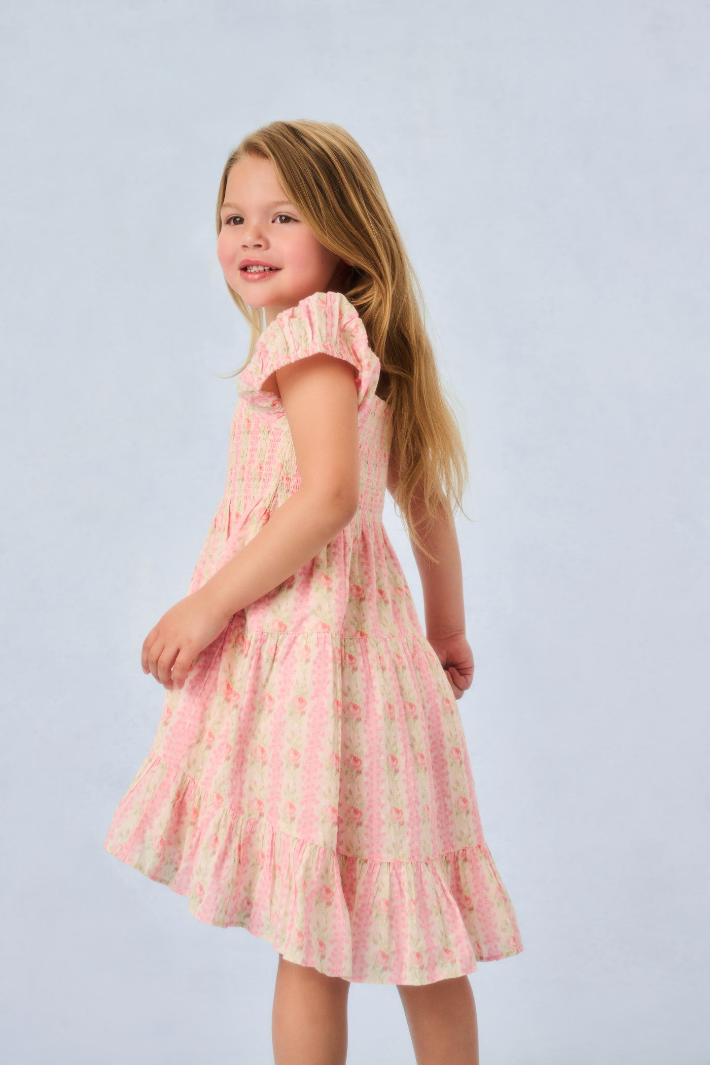 Muriella Floral Print Dress for Girls - Elegant & Comfortable Summer Outfit for Parties, School & Special Occasions