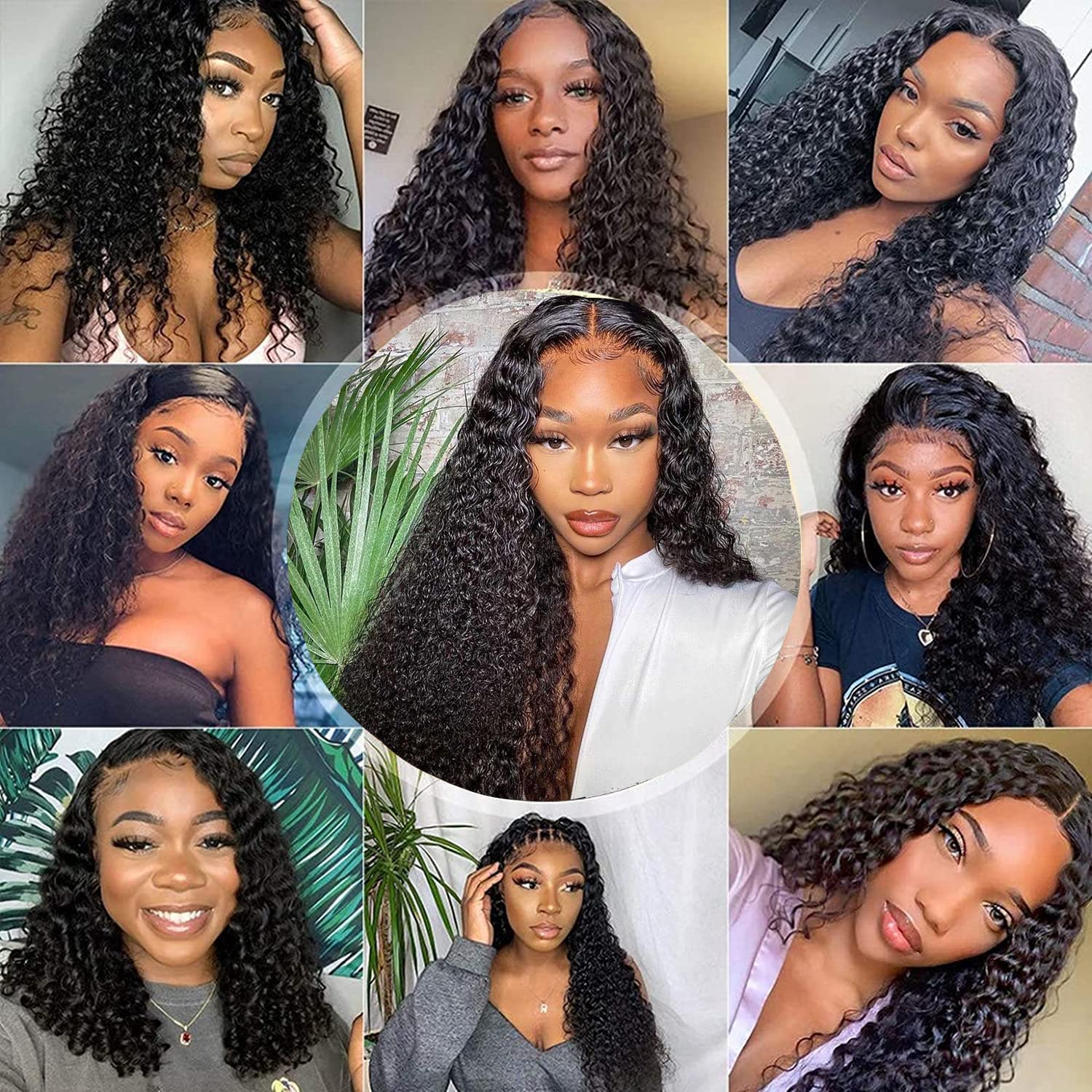 13x4 HD Curly Lace Front Wigs for Black Women - 150% Density Human Hair Wigs with Baby Hair & Pre-Plucked Hairline | 18 Inch Deep Curly Human Hair Wig with Transparent Lace | Perfect for Daily Wear, Special Occasions & Protective Styling