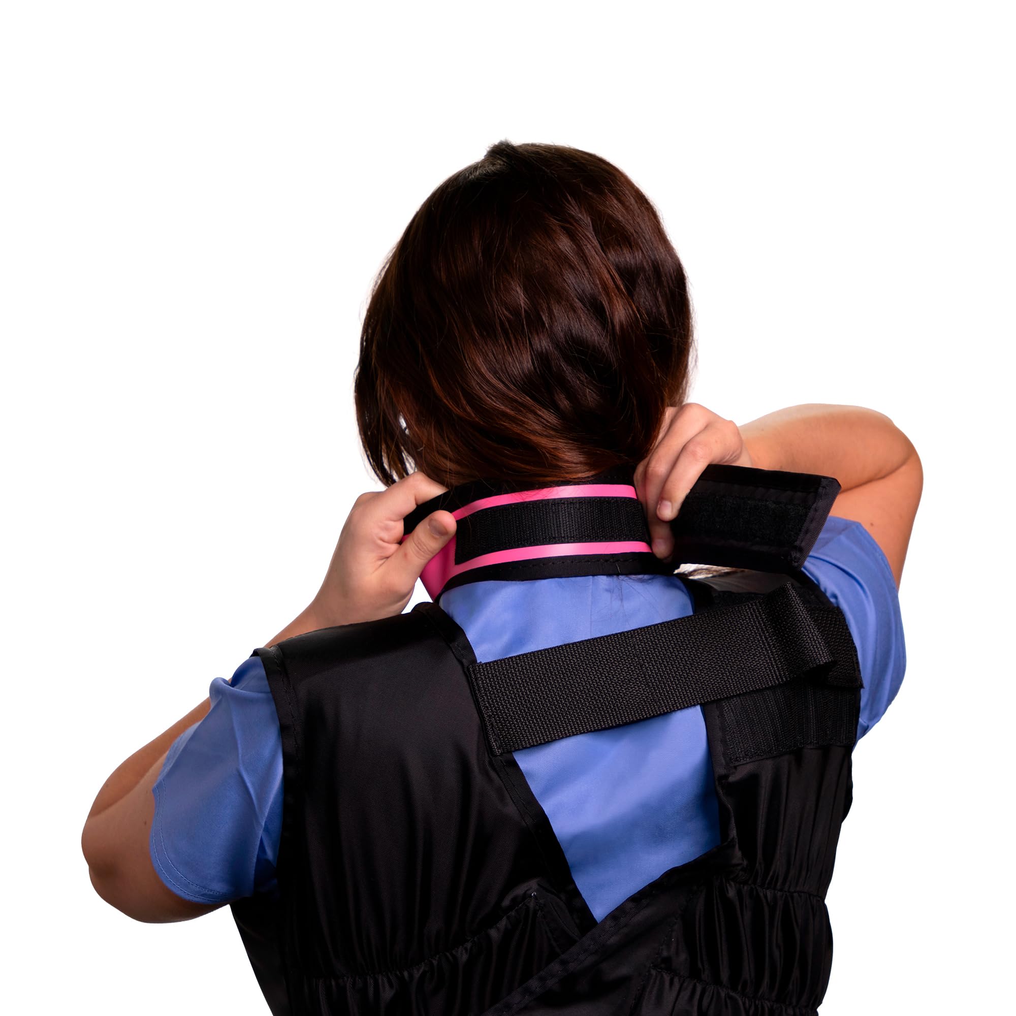 Pink PVC Thyroid Shield/Collar - .50mm PB Lightweight Radiation Protection for X-Ray, CT Scan & Dental Procedures - Easy to Clean & Comfortable for Medical Use