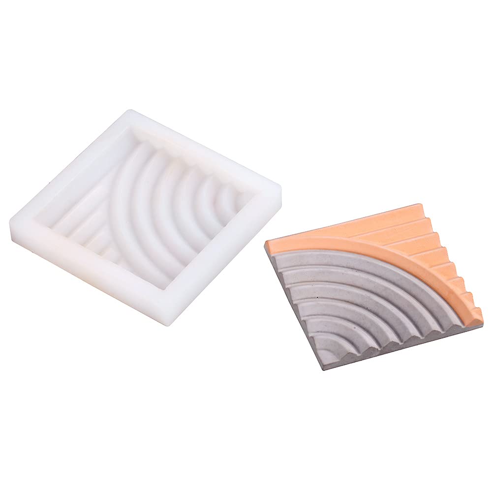 Premium Silicone Coaster Molds for Resin - DIY Square Concrete Coaster Making Kit - Handmade Cup Mats & Table Decor for Home, Office, and Gifts