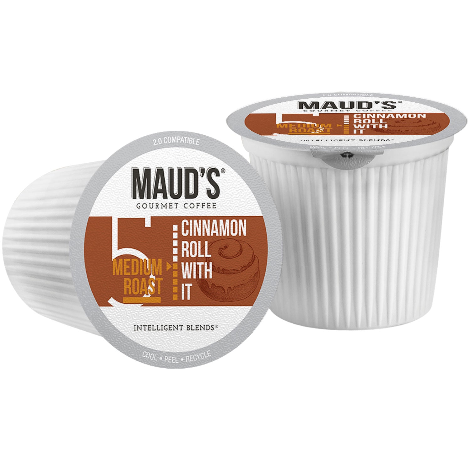 Maud's Cinnamon Roll Flavored Coffee Pods - Single Serve K-Cup Compatible for Keurig Brewers - Perfect for Breakfast, Office & Cozy Home Coffee Moments