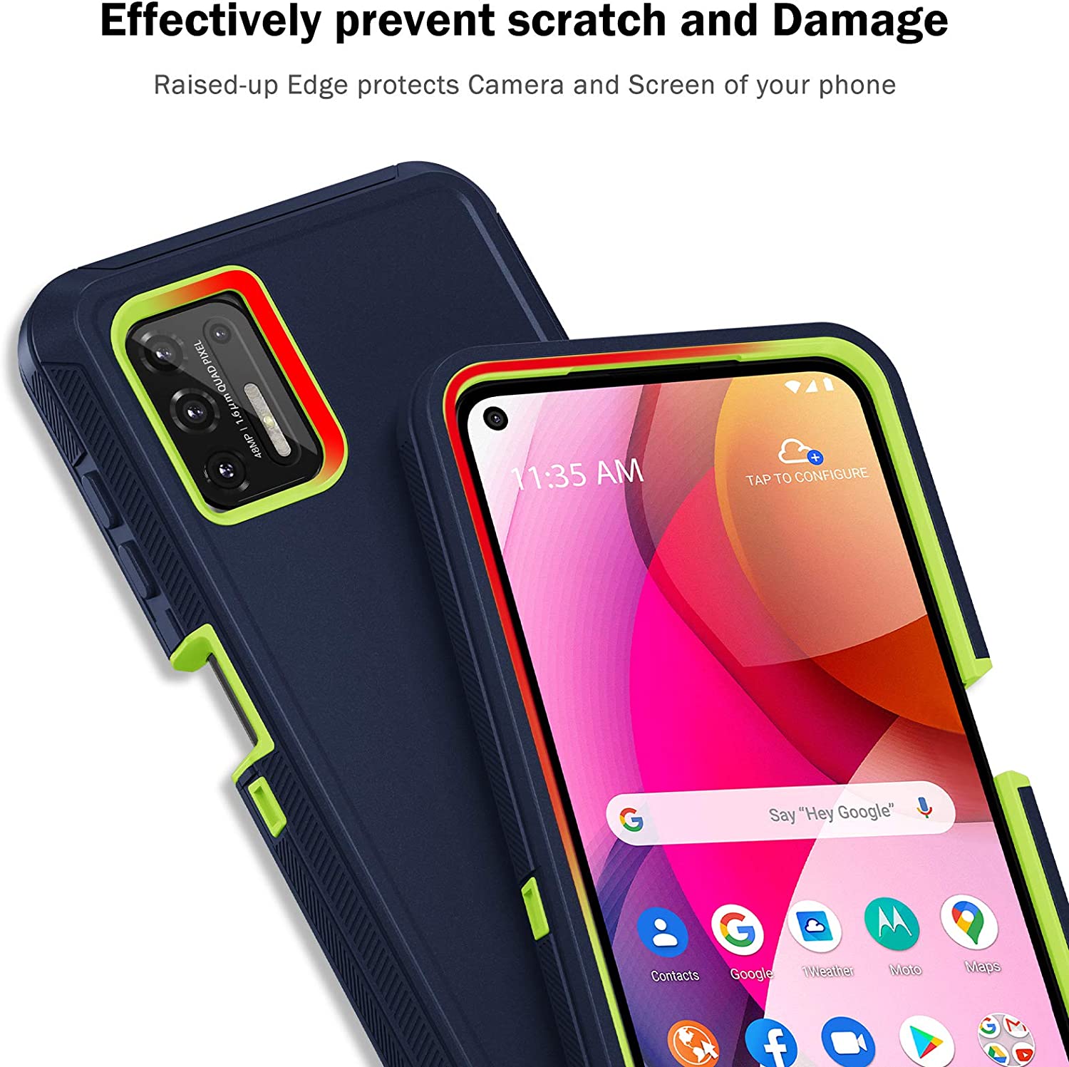 **Shockproof Heavy Duty Case for Moto G Stylus - Durable Protective Cover with Military-Grade Drop Protection, Blue - Perfect for Outdoor, Travel & Everyday Use**