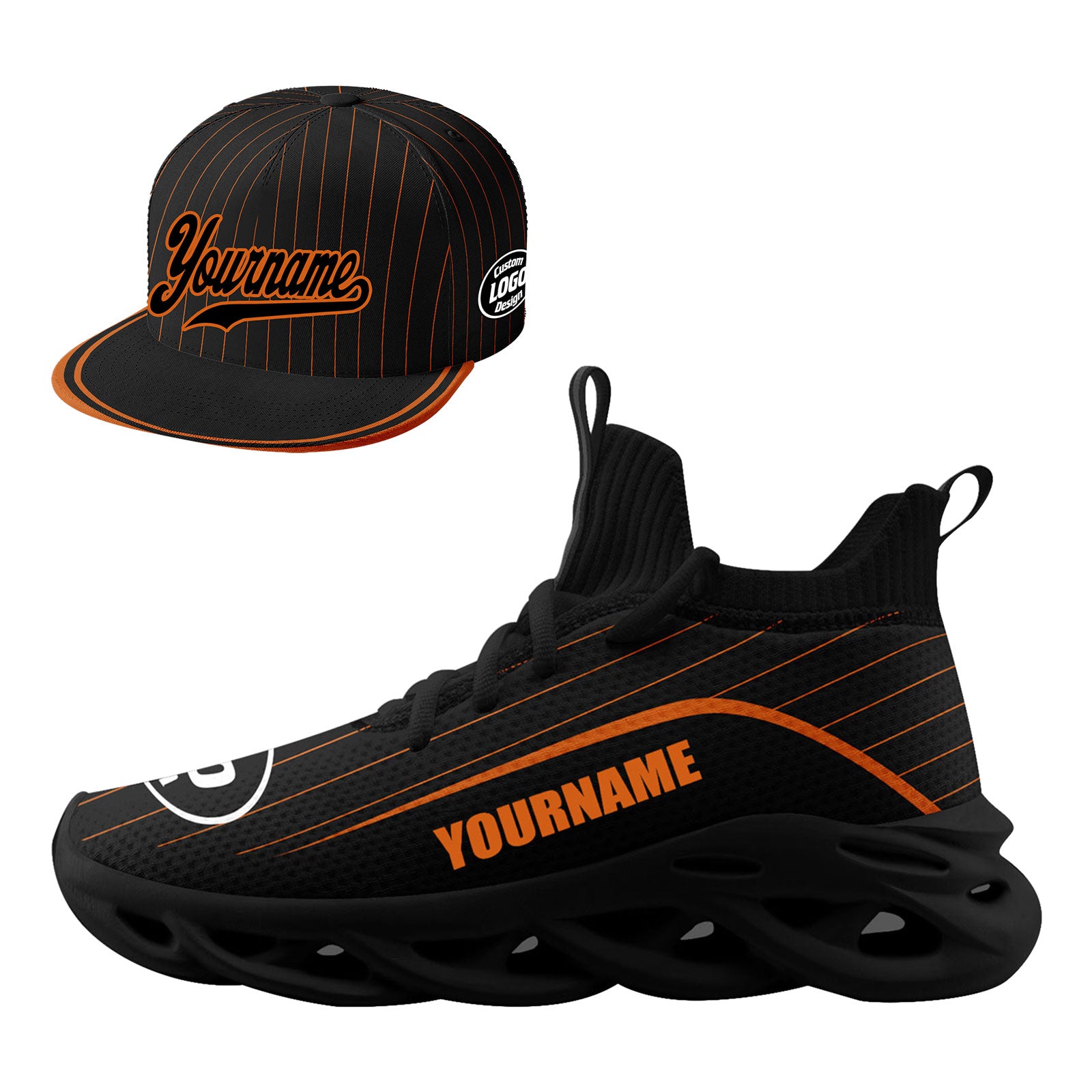 Custom MaxSoul Shoes and Hat Combo - Personalized Sneakers & Baseball Cap Set for Men & Women - Perfect for Running, Gym Workouts & Streetwear Fashion