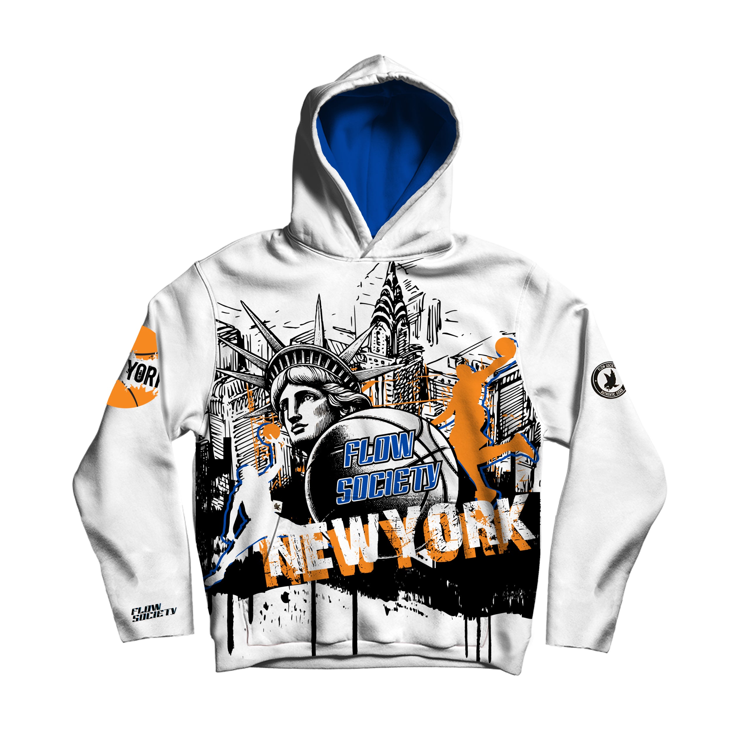 Youth NY Hoops Hoodie - Trendy Basketball Sweatshirt for Teens & Young Adults | Comfortable Streetwear for School, Games & Casual Outfits