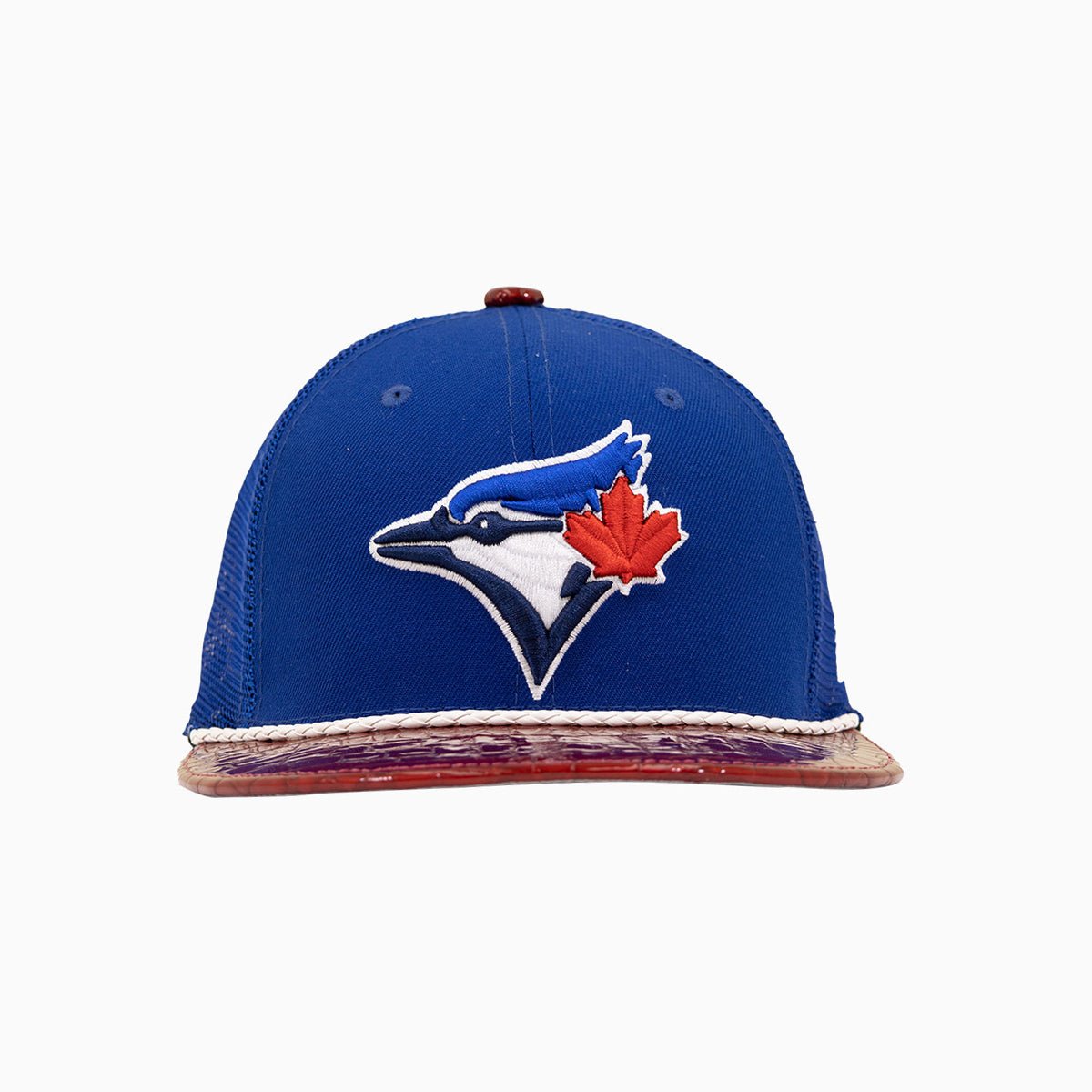 Breyer's Buck 50 Toronto Blue Jays MLB 9Fifty Snapback Trucker Hat with Leather Visor - Official Licensed Baseball Cap for Men & Women - Perfect for Games, Fan Gear & Streetwear Fashion