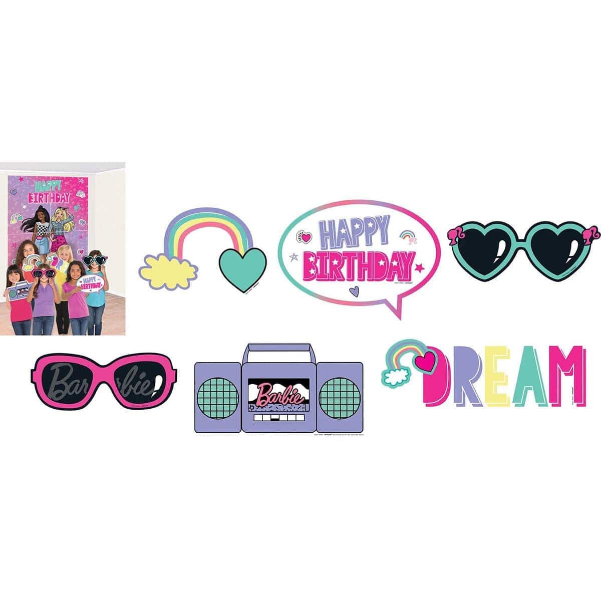 Barbie Scene Setter and Accessories - 12-Piece Playset for Dollhouse & Pretend Play | Perfect for Kids' Birthday Gifts & Creative Storytelling
