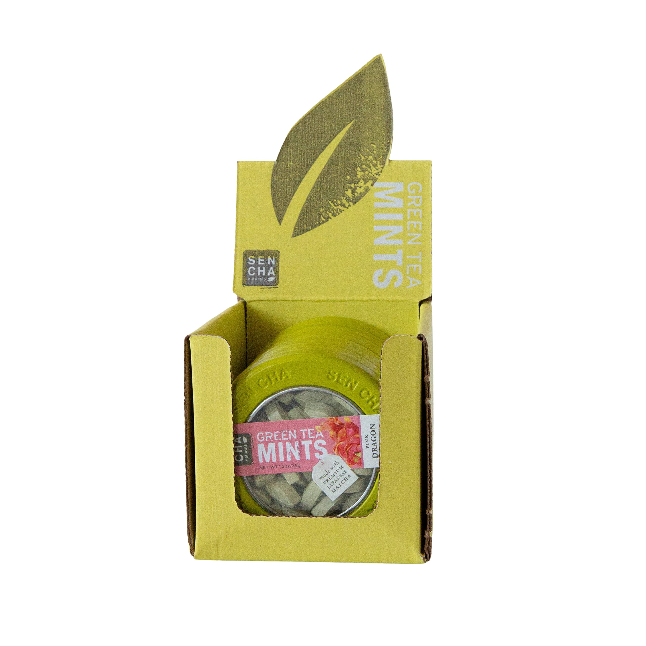 SEN CHA Naturals Green Tea Mints - Pink Dragonfruit Flavor, 1.2oz (Pack of 6) | Refreshing Breath Mints with Antioxidants | Perfect for Travel, Office & After Meals