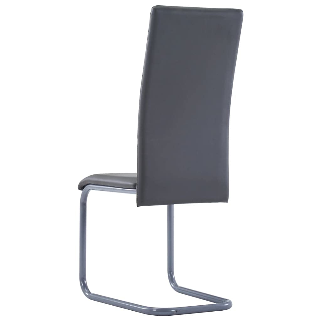 4 Pcs Urban Style Suede Leather Upholstered Dining Chairs - Modern Parson Chairs for Kitchen, Dining Room, Bedroom & Living Room - Gray Faux Leather Side Chairs | Perfect for Small Spaces, Apartments & Home Decor