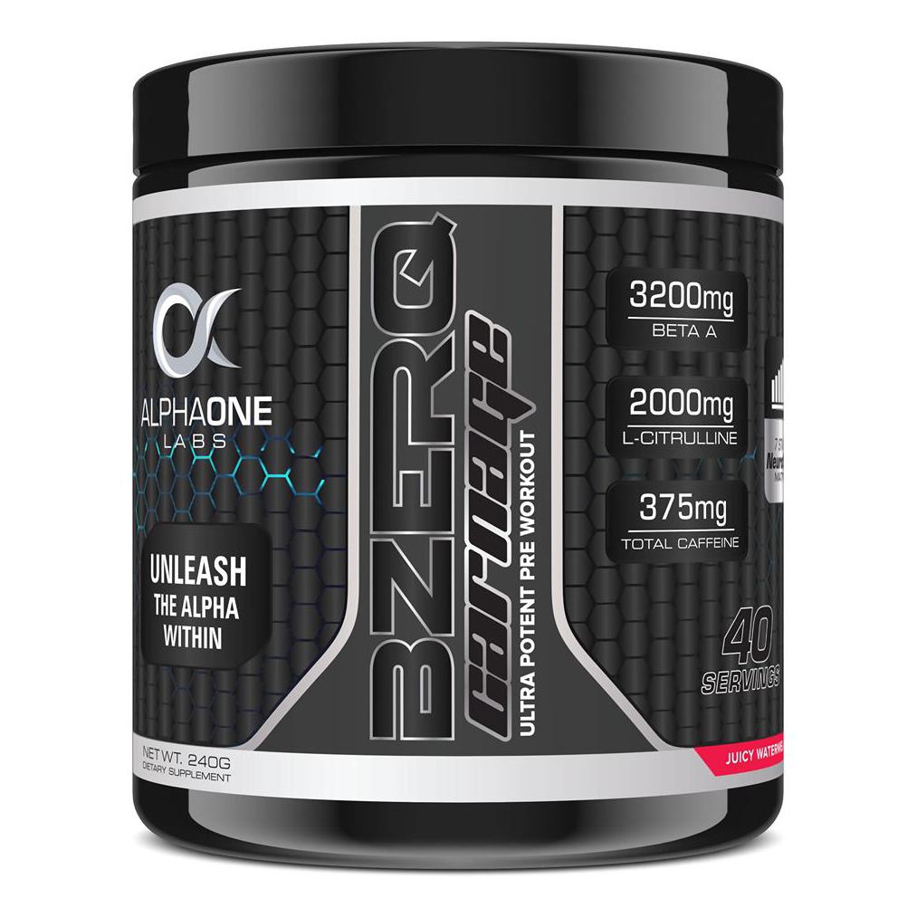 Alpha One Labz Bzerq Black Carnage Pre Workout Powder - Intense Energy & Focus Booster for Gym, Bodybuilding & Athletic Performance