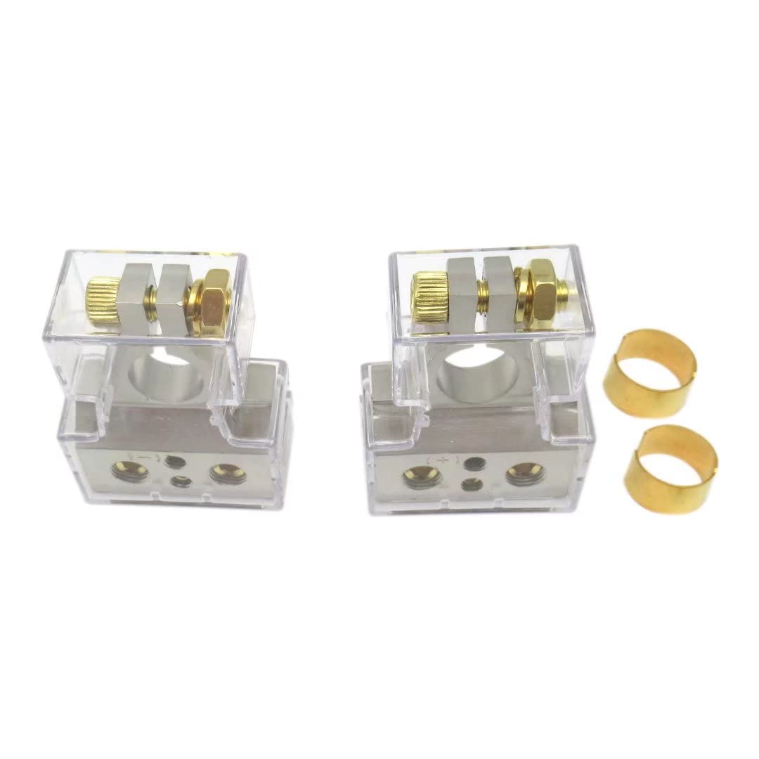 2PCS Heavy Duty Universal Battery Terminal Connectors - Positive & Negative Clamps for Car, Truck, Bus - Corrosion Resistant, Secure Connection - Ideal for Vehicle Maintenance & Emergency Battery Replacement