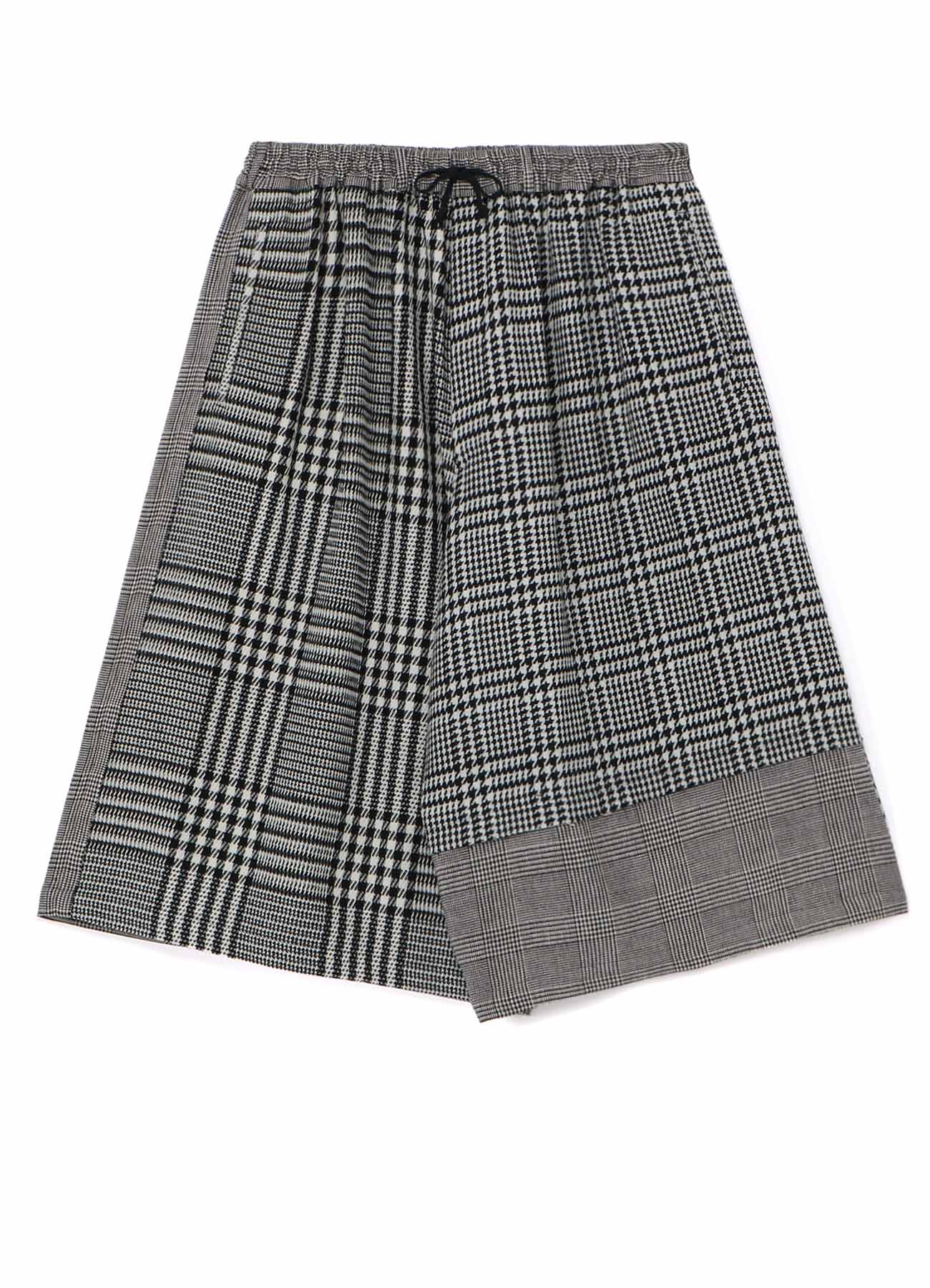 Crazy Check Multi-Material Switching 7/10 Length String Pants - Trendy Streetwear for Men & Women | Perfect for Casual Outfits, Music Festivals & Urban Fashion