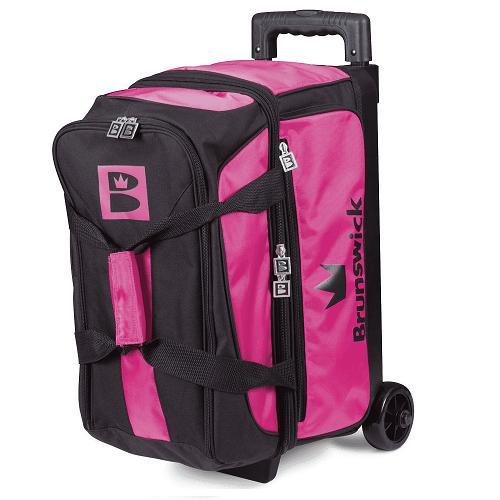 Brunswick Blitz Double Roller Pink Bowling Bag - Durable & Stylish Bowling Accessory for Women & Men - Perfect for League Play, Tournaments & Practice Sessions