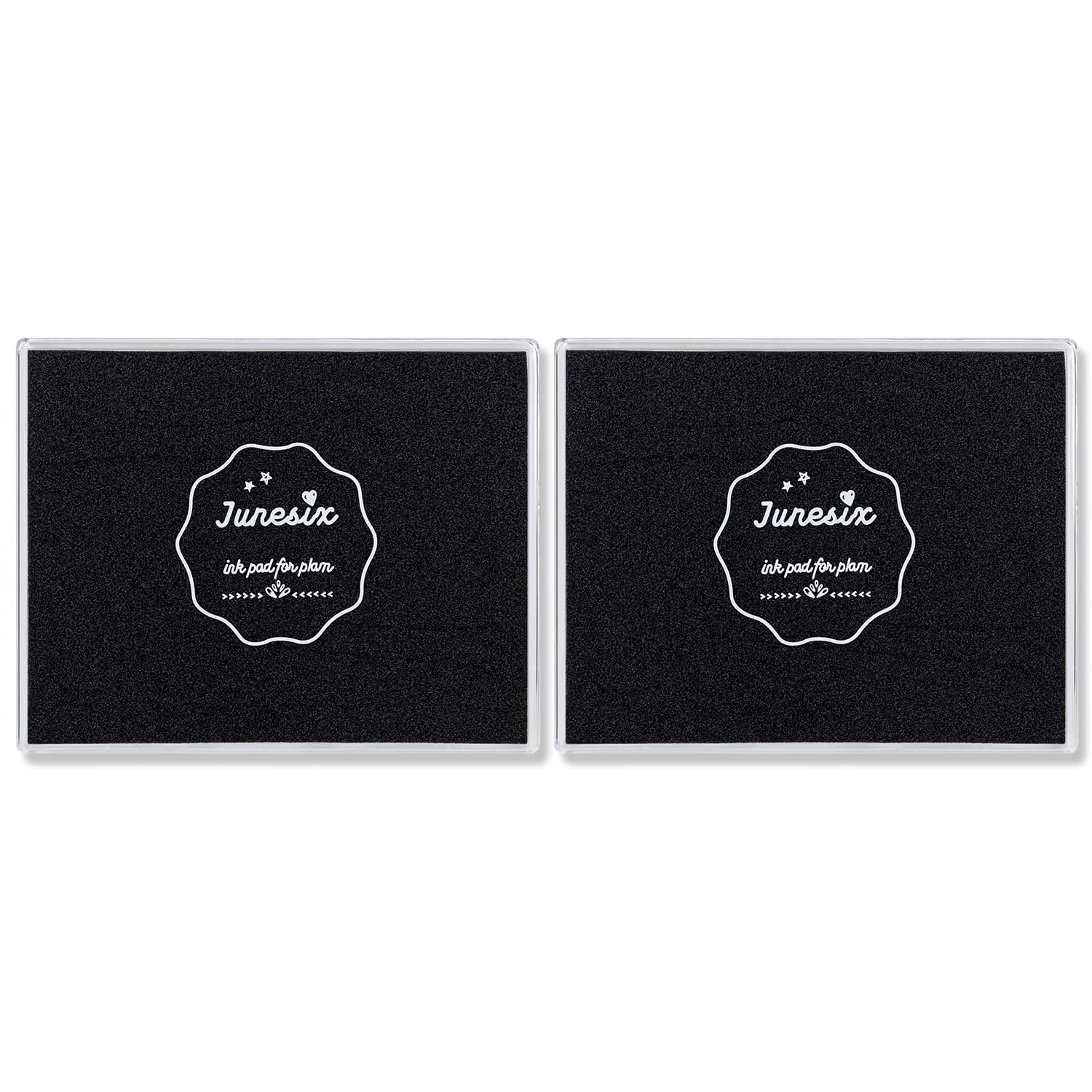 2PCS Washable Ink Pad for Finger Craft Stamping - Non-Toxic & Reusable Black Stamp Pad for Kids DIY Art Projects, Scrapbooking & Card Making