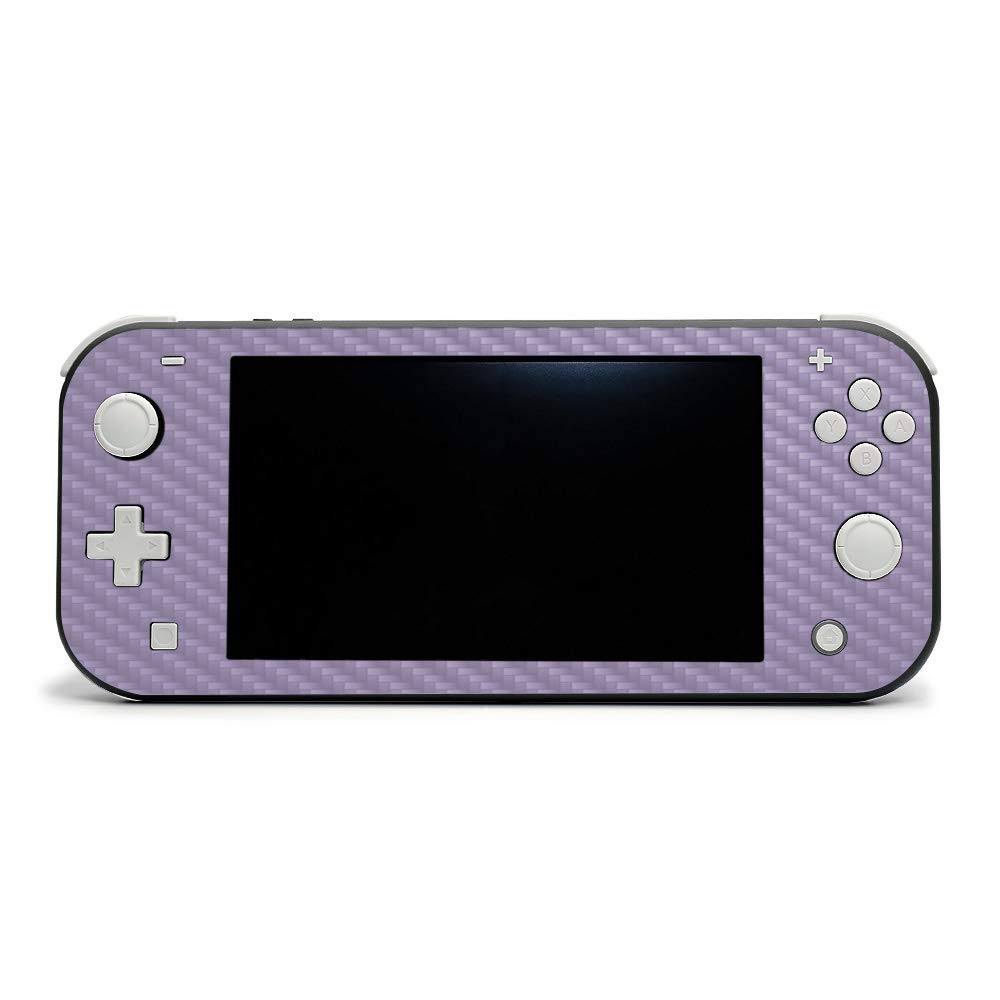 Premium Carbon Fiber Skin for Nintendo Switch Lite - Lavender | Protective & Durable Textured Cover | Easy to Apply & Remove | Made in USA | Perfect for Gaming, Travel & Style Protection