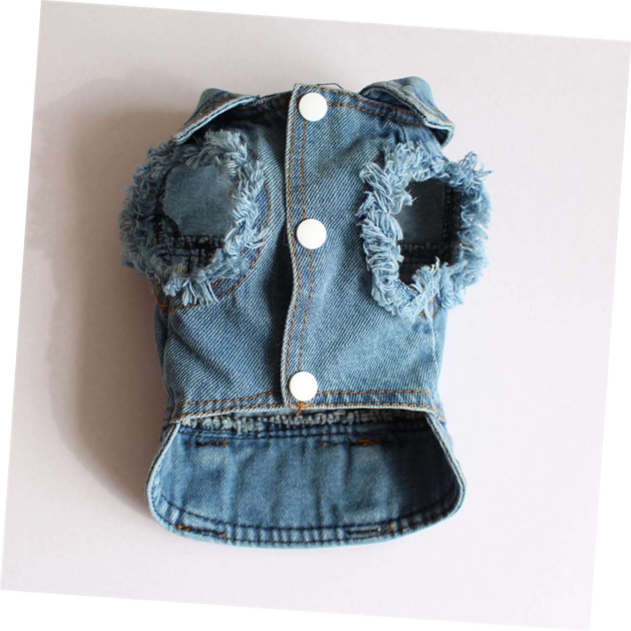 Kisangel Small Dog Denim Vest - Weatherproof Puppy Jacket for Cold Weather, Stylish Pet Outfit for Daily Walks & Outdoor Adventures