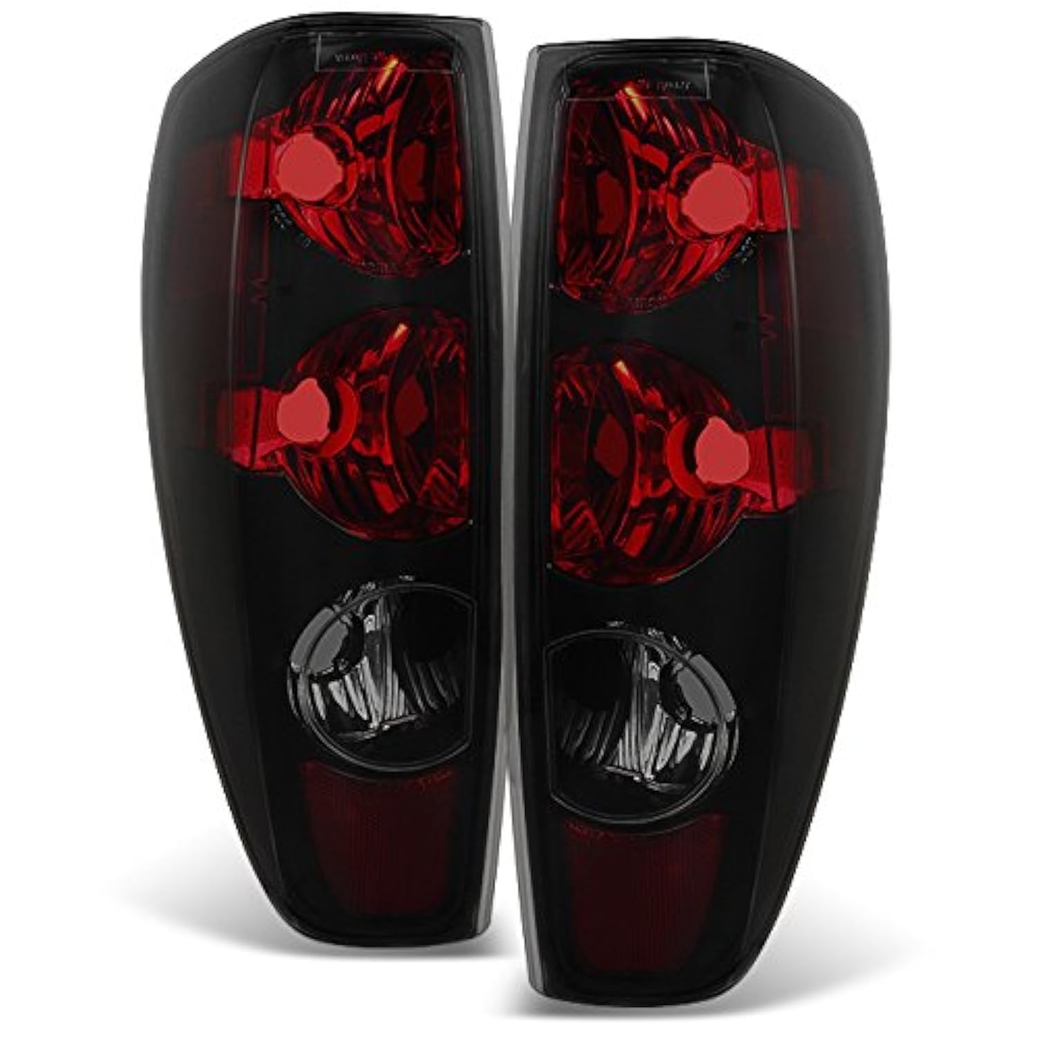 AKKON Black Smoked Tail Lights Assembly Pair for 2004-2012 Chevy Colorado & GMC Canyon - Left & Right Replacement Lamps for Enhanced Visibility & Style - Perfect for Off-Roading, Night Driving & Custom Truck Upgrades
