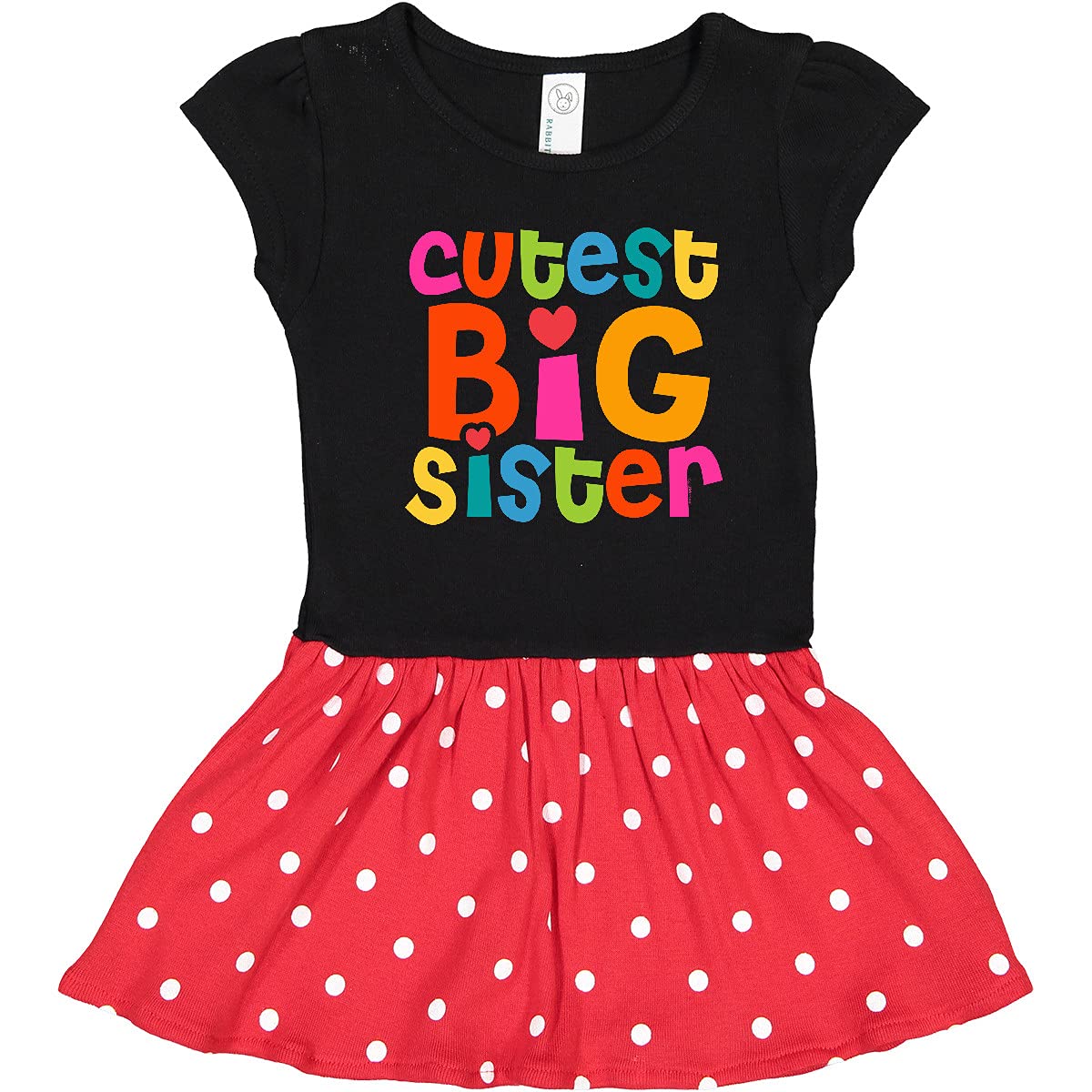 Inktastic Cutest Big Sister Toddler Dress - Adorable Sibling Outfit for Girls, Baby & Toddler Clothing - Perfect for Family Photos, Birthdays & Special Occasions