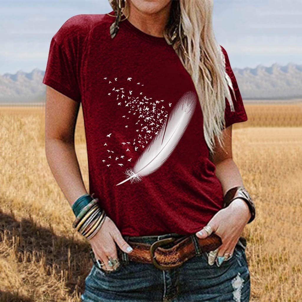 Aniywn Women's Casual T-Shirt - Soft Cotton Comfort Fit Tee for Everyday Wear | Perfect for Work, Lounge & Outings
