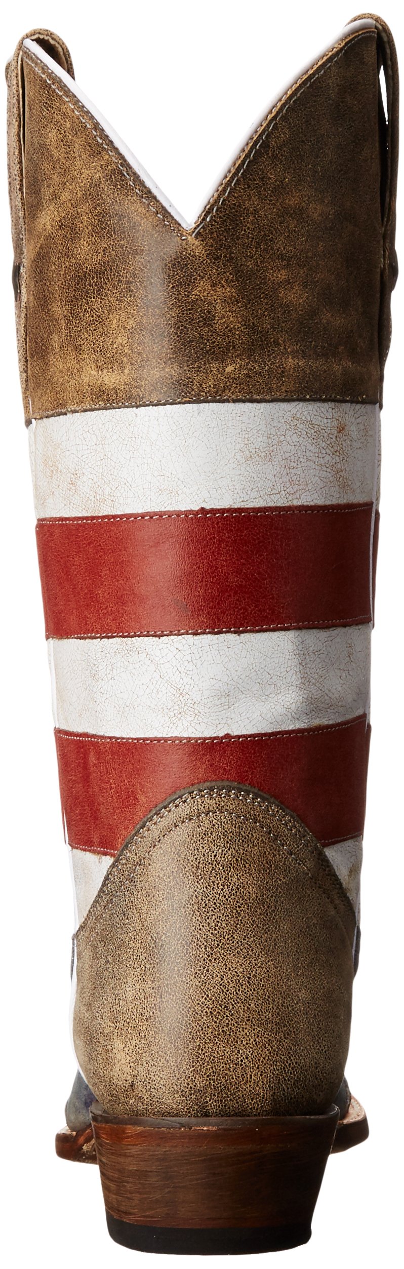 Roper Men's American Flag Western Boots - Cowboy Boots for Men, Comfortable & Durable Leather Work Boots - Perfect for Rodeo, Country Music Festivals & Western Style Outfits