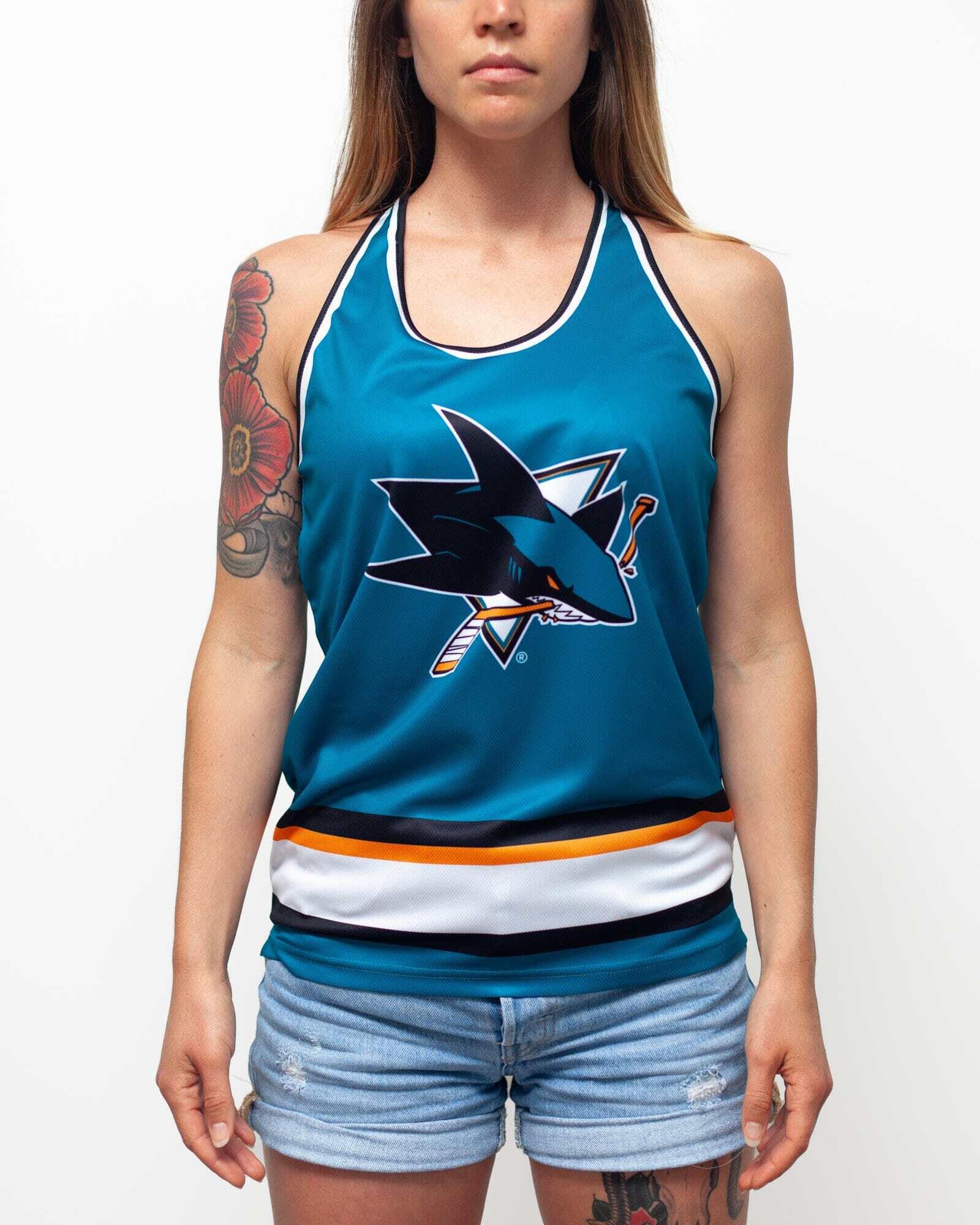 San Jose Sharks Women's Racerback Hockey Tank Top - NHL Hockey Fan Apparel for Women - Perfect for Game Day, Workouts & Casual Wear