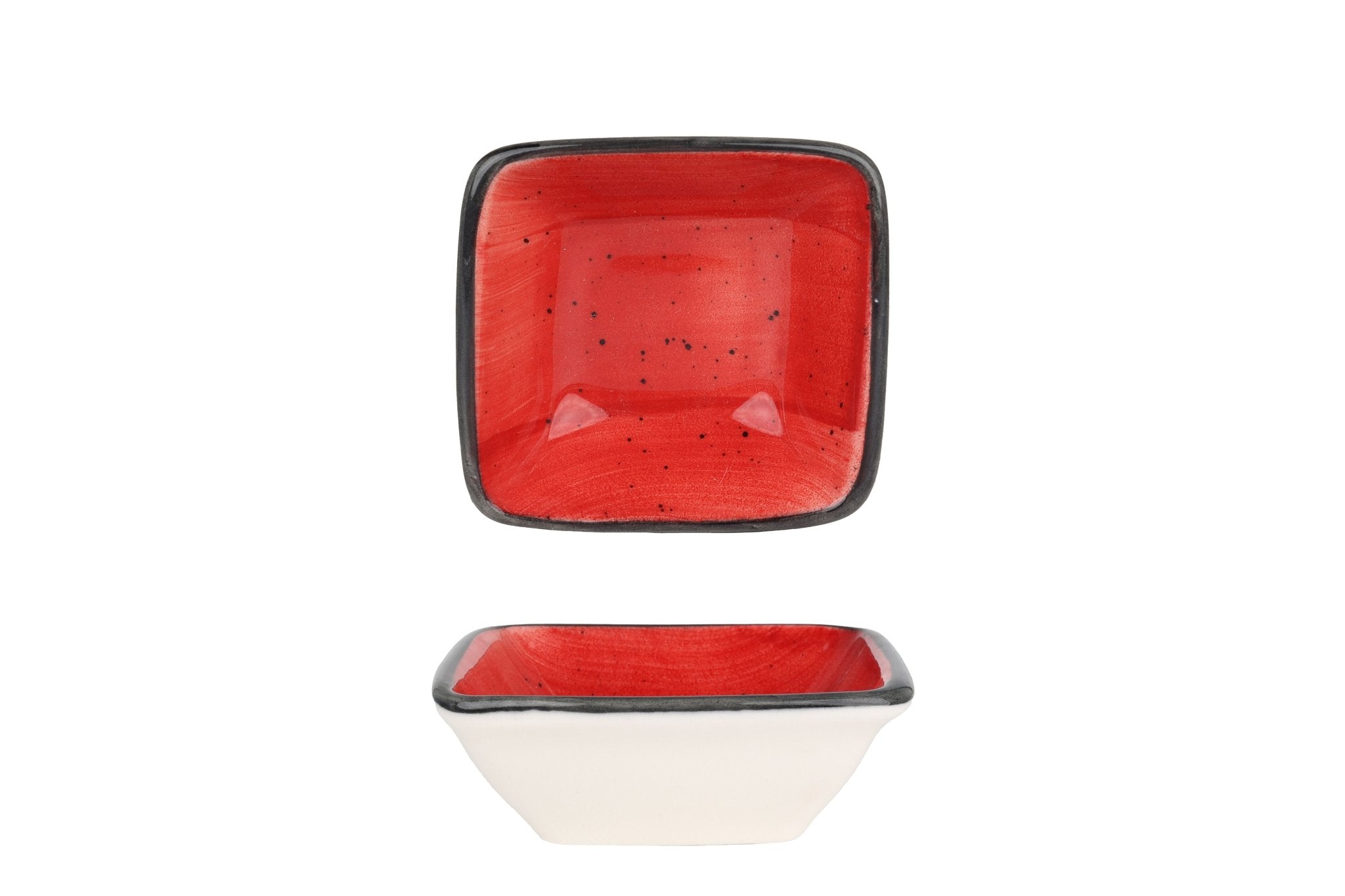 Aura Passion 8x8.5 cm Ceramic Service Plate - Elegant Appetizer Dish for Dinner Parties, Wedding Receptions & Home Decor