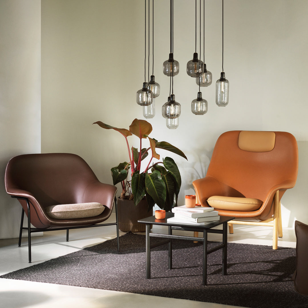Modern Drape High Lounge Chair with Headrest & Wooden Legs - Perfect for Living Room, Bedroom, or Office Relaxation