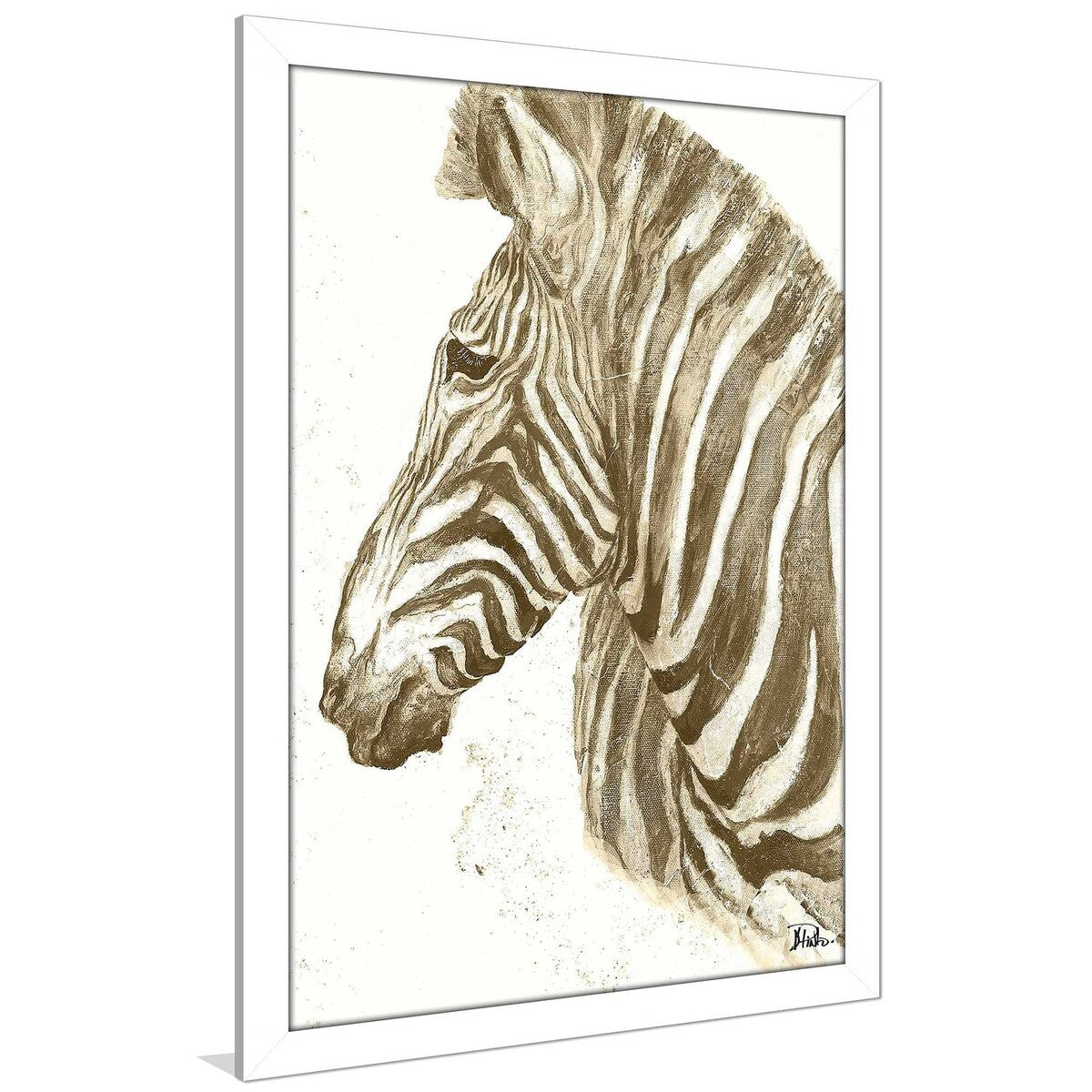 Muted Zebra Vertical Print Acrylic Wall Art - Modern Home Decor for Living Room, Bedroom & Office