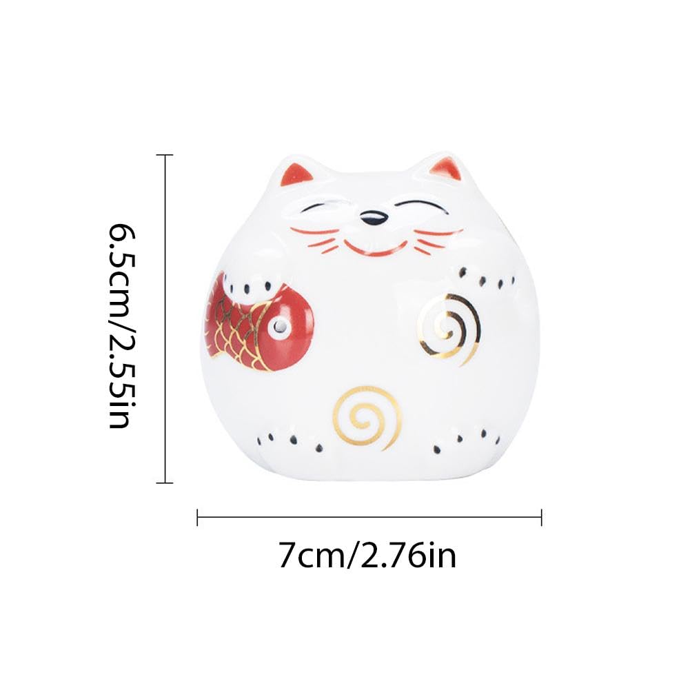 Ceramic Cat Toilet Bolt Caps - 2PCS Fun Cat-Themed Bathroom Decorative Covers for Toilet Floor Bolts - Perfect for Pet Lovers' Home & Bathroom Renovation Projects