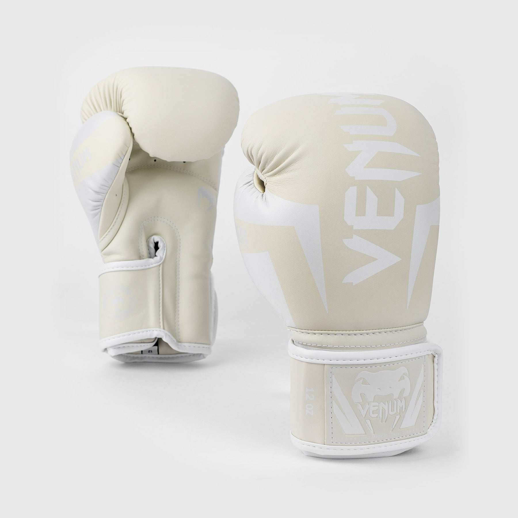 Venum Elite Boxing Gloves - Premium Training & Sparring Gear for Men & Women (White/Ivory) | Ideal for MMA, Kickboxing, Fitness & Home Workouts