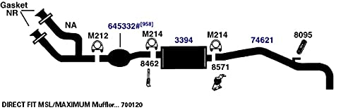 AP Exhaust Muffler 700120 - Quiet Performance for Cars & Trucks