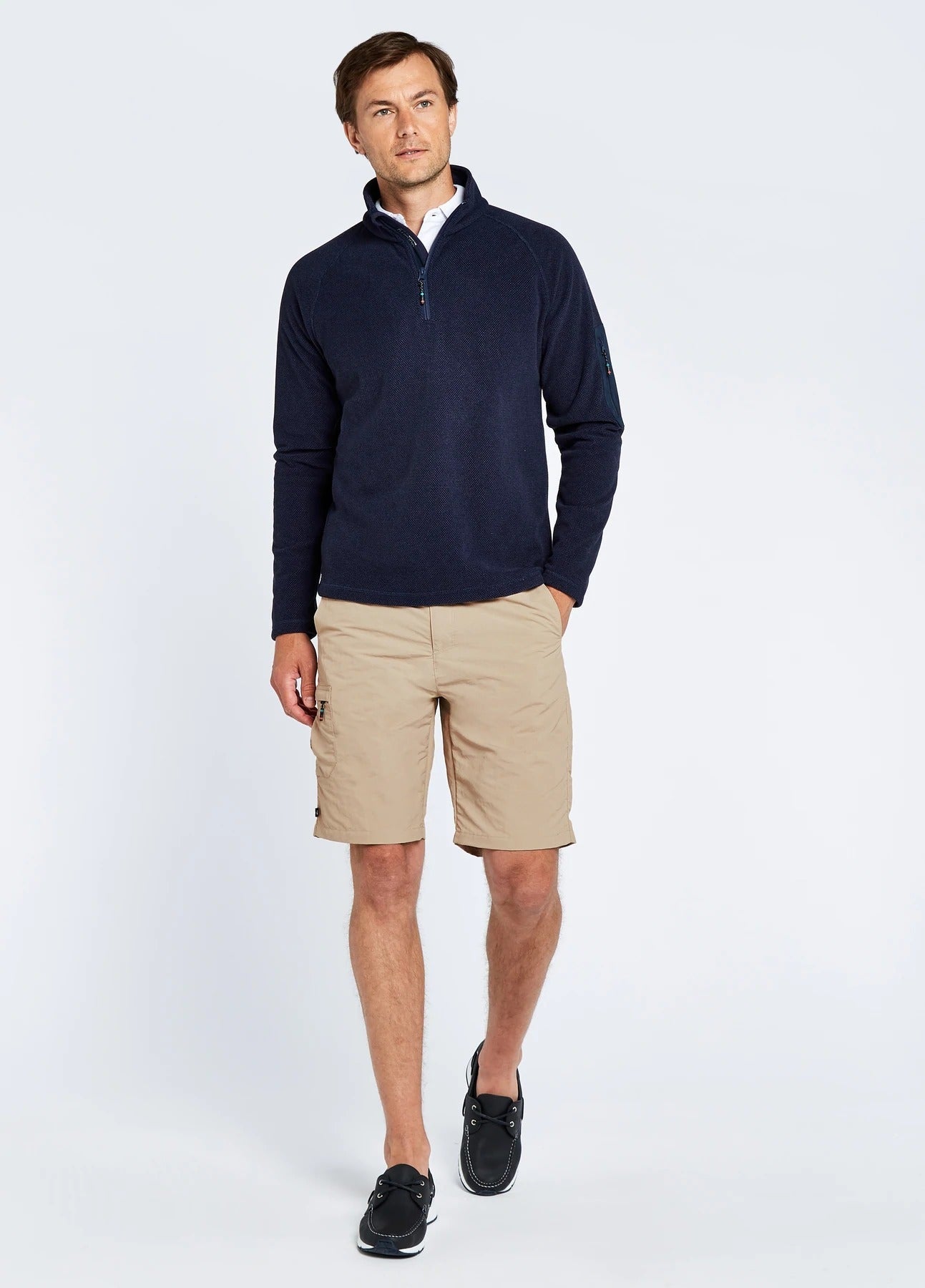 DUBARRY Monaco Unisex 1/4 Zip Fleece Sweater - Navy Blue Pullover for Men & Women | Cozy Winter Wear for Outdoor Activities, Casual Office & Weekend Relaxation
