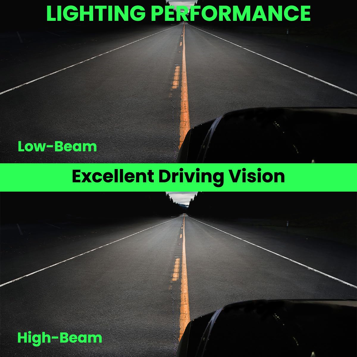 Spec-D Tuning Black 1PC Style Headlights for 1994-1998 Ford Mustang - Left & Right Pair Headlight Assembly - Upgrade Your Ride with Sleek Lighting for Night Driving & Car Shows
