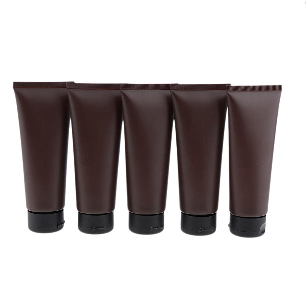 VMS INDIA 5-Pack 100ml Empty Squeeze Tubes for Makeup, Lotion, Face Wash & Cream Storage | Travel-Friendly Refillable Cosmetic Containers | Perfect for DIY Skincare, Salon Use & On-the-Go Beauty Essentials