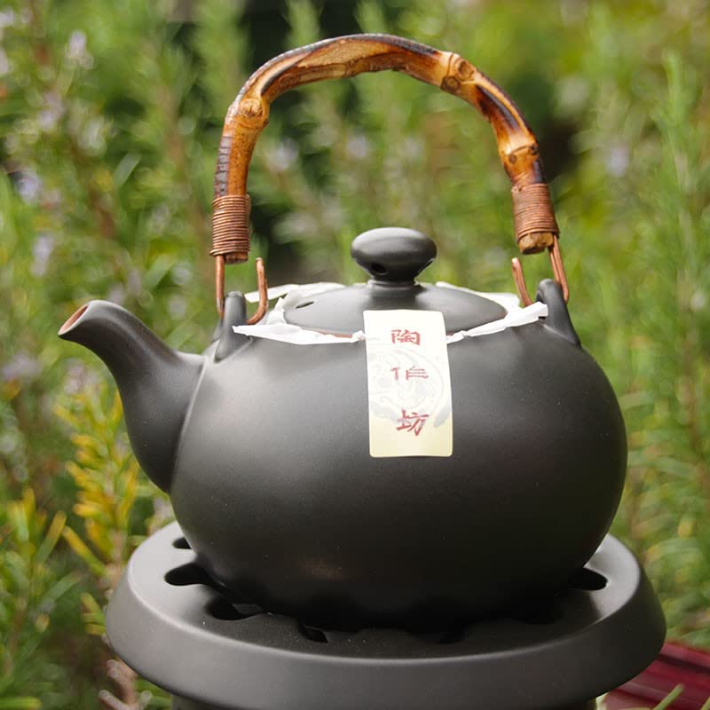 TEASOUL Tea Soul Set - Black Ceramic Teapot with Kettle, Lin's Ceramic Studio - Perfect for Home Tea Ceremony, Gifts & Relaxation