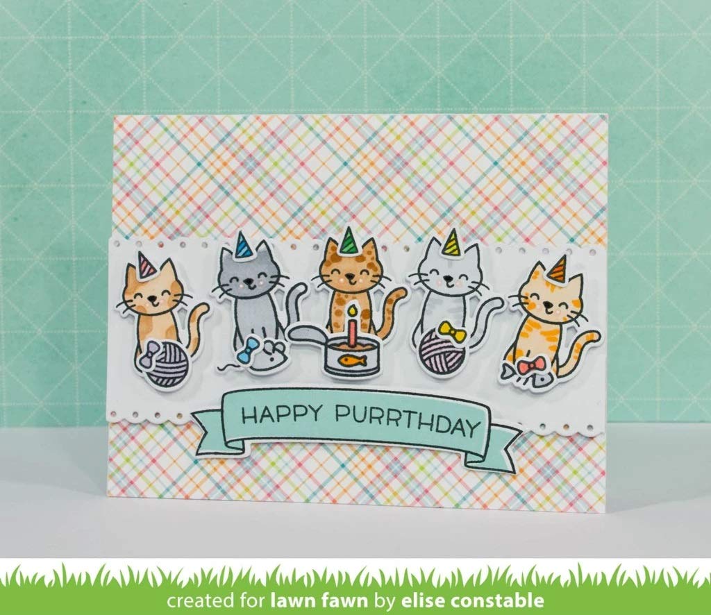 Lawn Fawn Clear Stamps - Bannertastic (LF1336) | Premium Rubber Stamps for Card Making, Scrapbooking & DIY Crafts | Perfect for Greeting Cards, Journals & Paper Projects