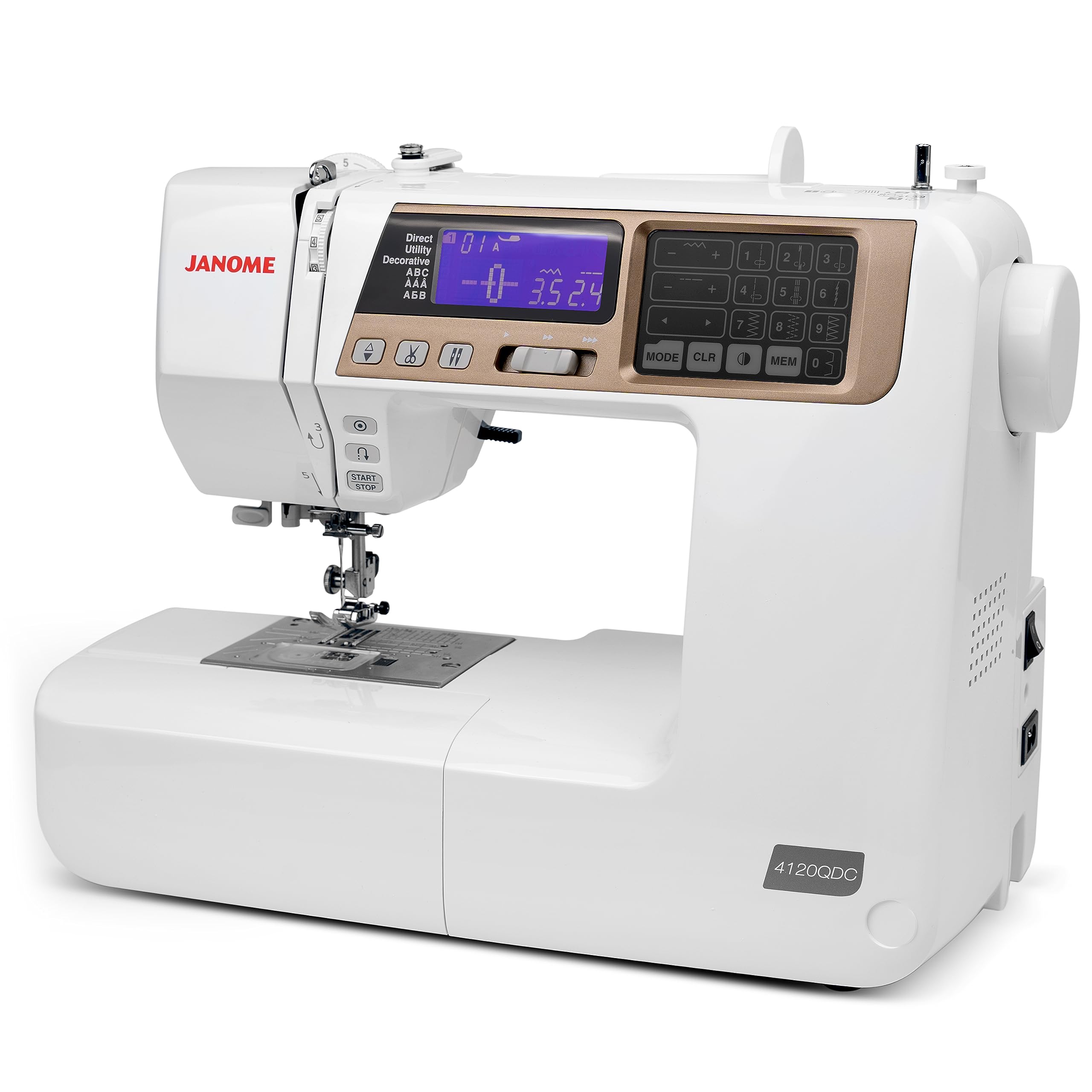Janome 4120QDC-T Computerized Quilting & Sewing Machine with 60 Built-in Stitches, Extension Table & Bonus Quilt Kit - Perfect for Home DIY, Fashion Design & Quilt Making Projects