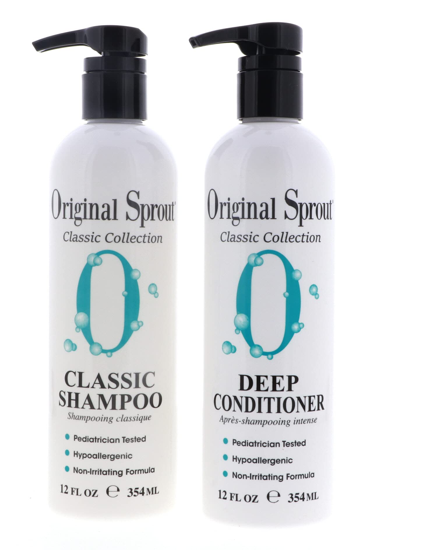 Original Sprout Classic Shampoo & Deep Conditioner Set - 12 oz for Natural Hair Care - Gentle & Nourishing for Kids & Adults - Perfect for Daily Use & Sensitive Scalp