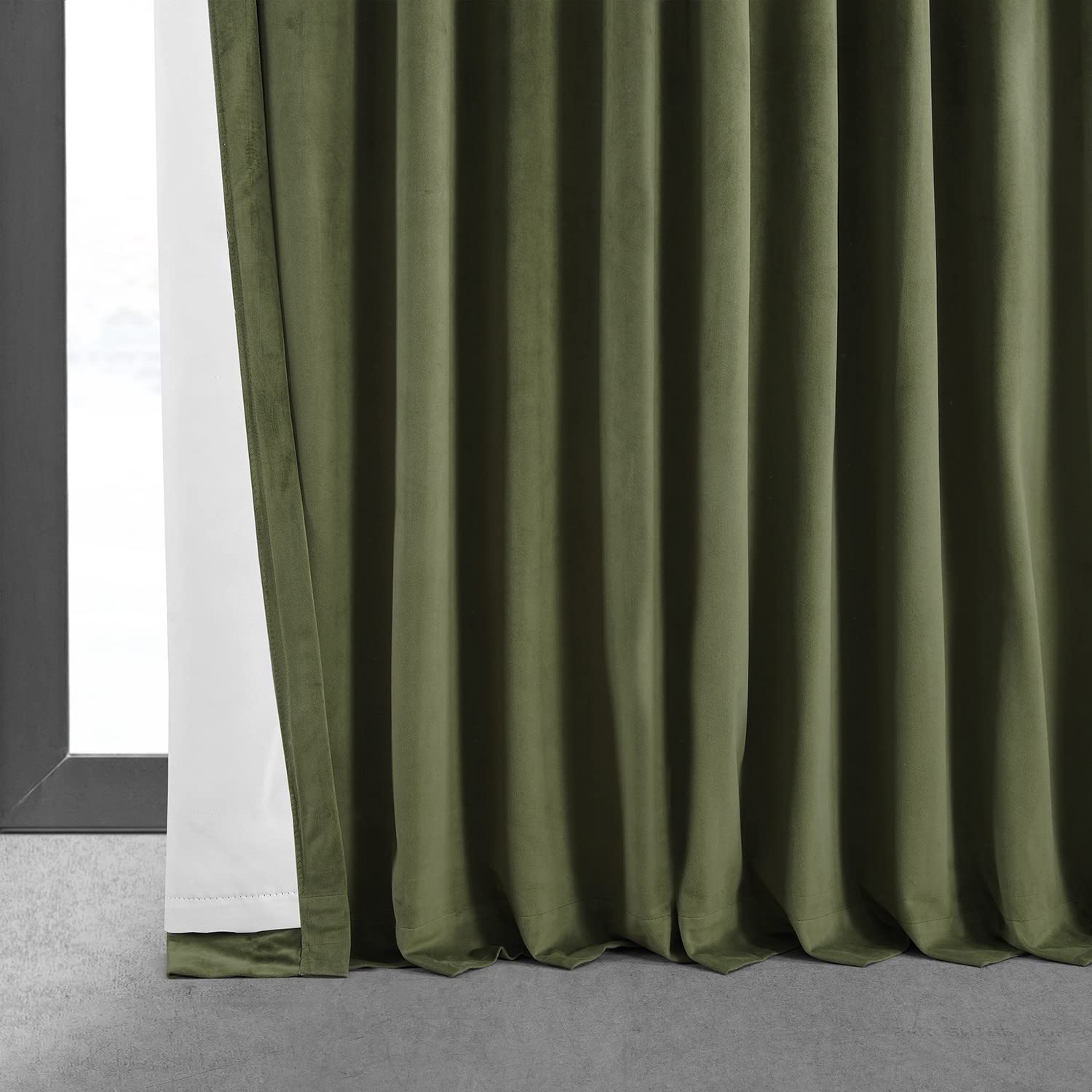 HPD Half Price Drapes Extra Wide Signature Blackout Velvet Curtains - 96 Inch Length, 1 Panel, 4-Pass Hotel Blackout Lined Thermal Insulated Window Drapes for Bedroom (100W x 96L, Hunter Green) - Perfect for Light Blocking, Privacy & Energy Efficiency in Living Room, Nursery & Home Theater