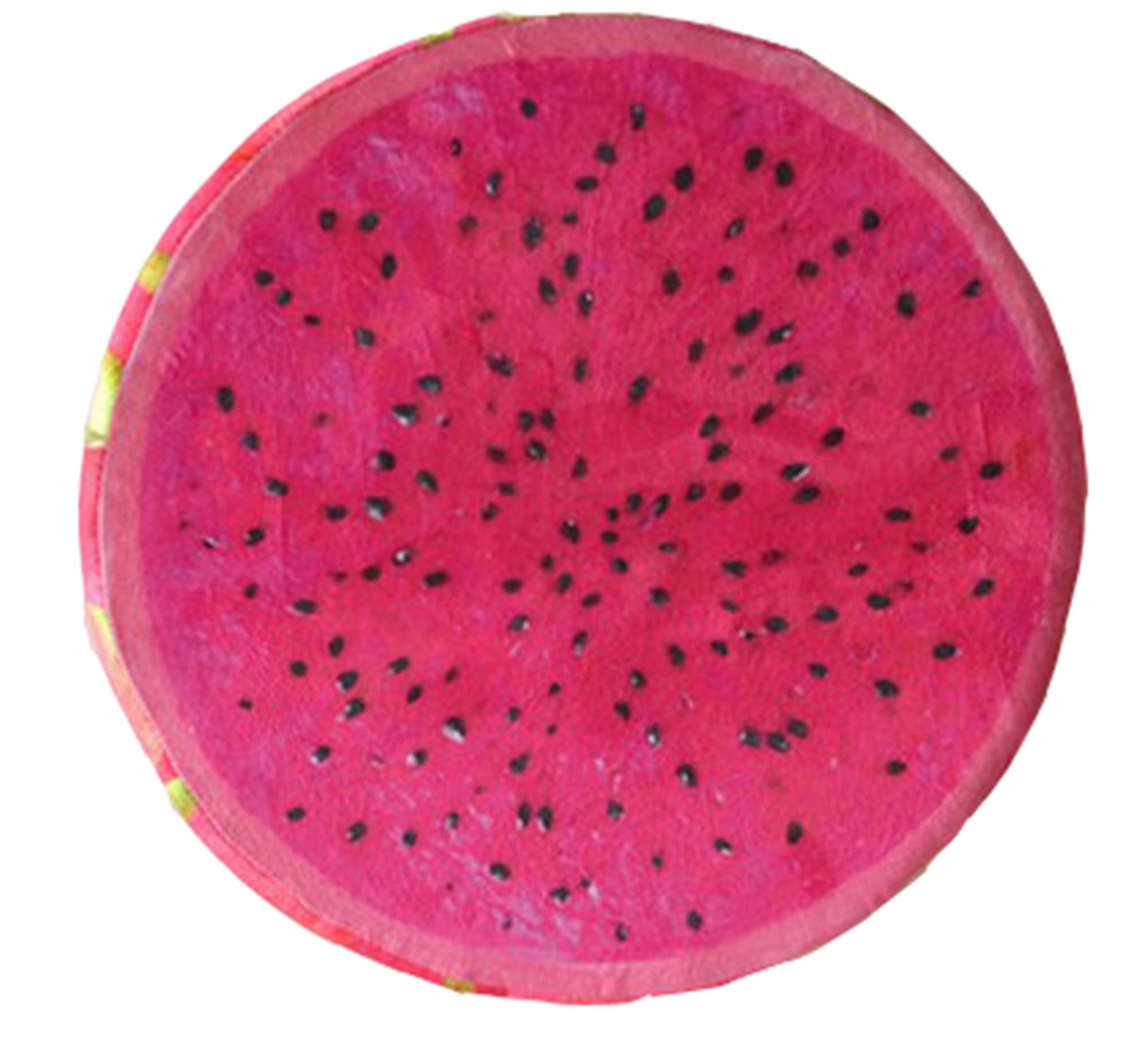 LANFIRE 3D Watermelon Slice Memory Foam Cushion - Fruit Stool Stump Seat Pad with Rose Design, Soft Doll Pillow for Home Decor, Kids Room & Nursery