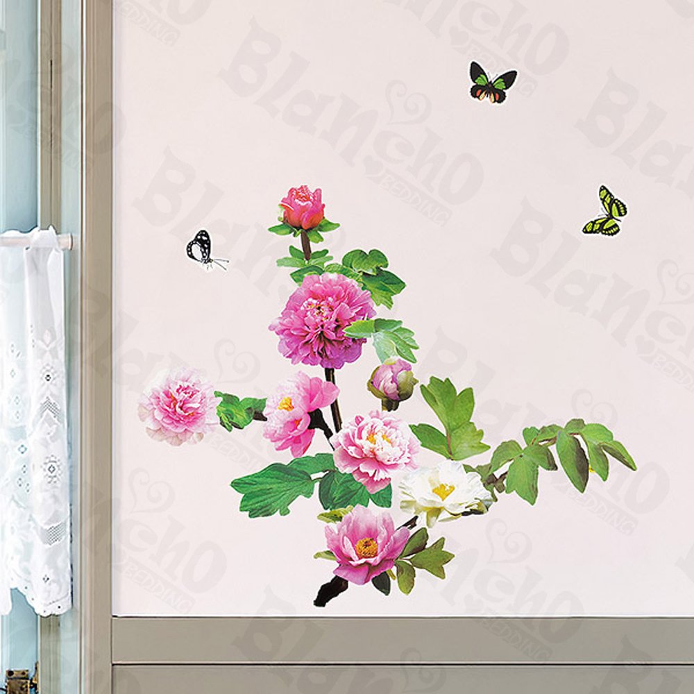 Beautiful Pink Wall Decals - Removable Vinyl Stickers for Home Decor, Nursery, Bedroom & Living Room Wall Art