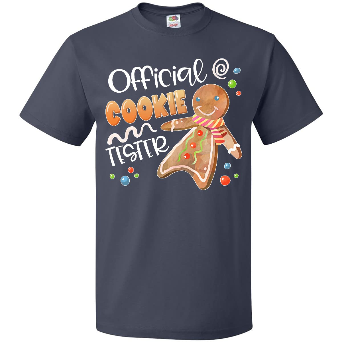 Inktastic Official Cookie Tester Cute Gingerbread T-Shirt - Funny Christmas Baking Gift for Women & Men - Perfect for Holiday Parties, Cookie Exchanges & Festive Family Gatherings