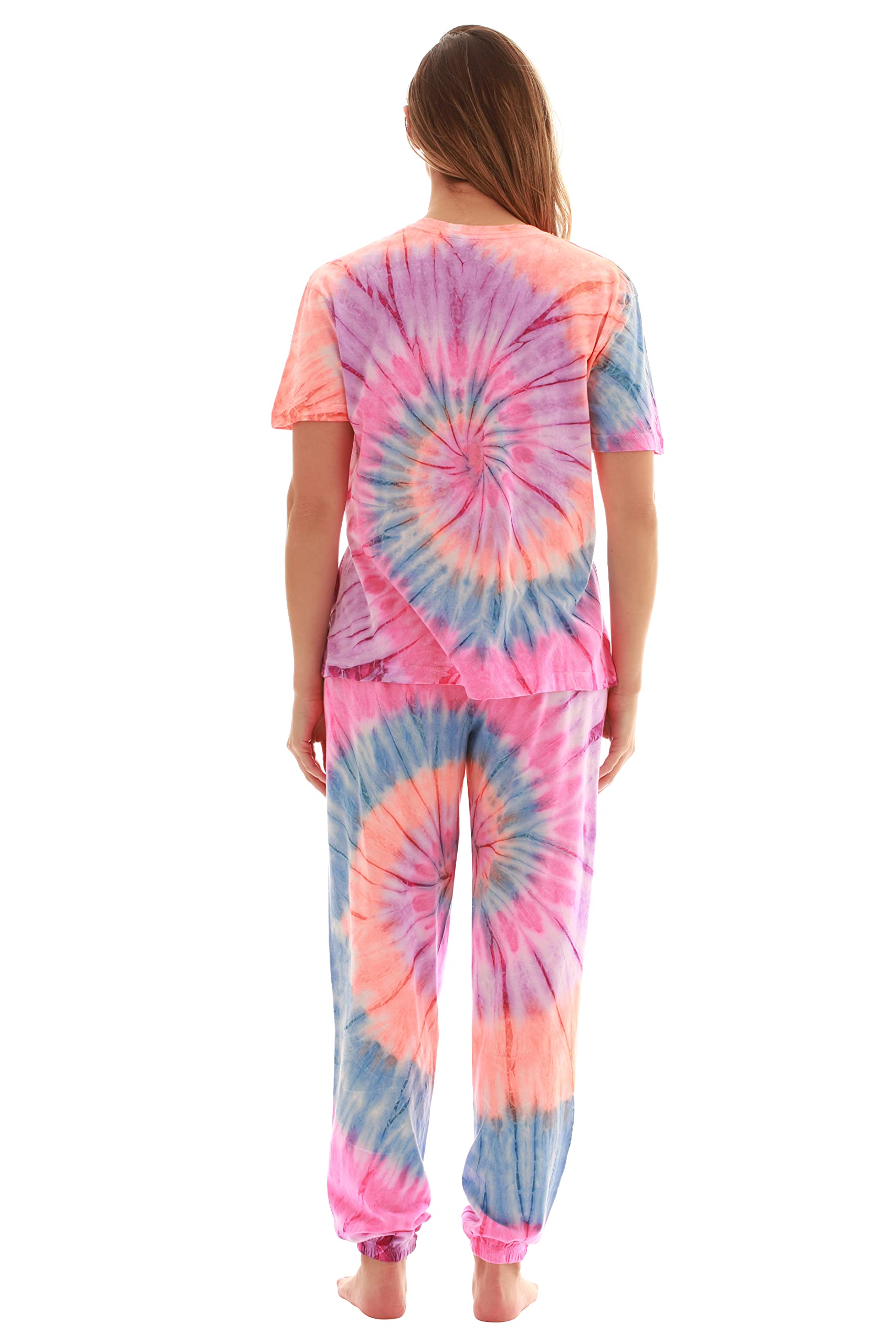 Just Love Pajama Jogger Pant Set - Soft Sleepwear Pjs for Women & Men | Buffalo Plaid & Tie Dye Patterns | Cozy Lounge Wear for Home, Travel & Relaxation