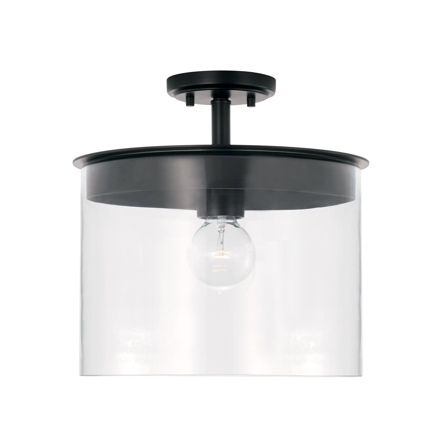 Capital Lighting One Light Semi Flush Mount Ceiling Fixture - Modern LED Ceiling Light for Bedroom, Living Room, Kitchen & Hallway