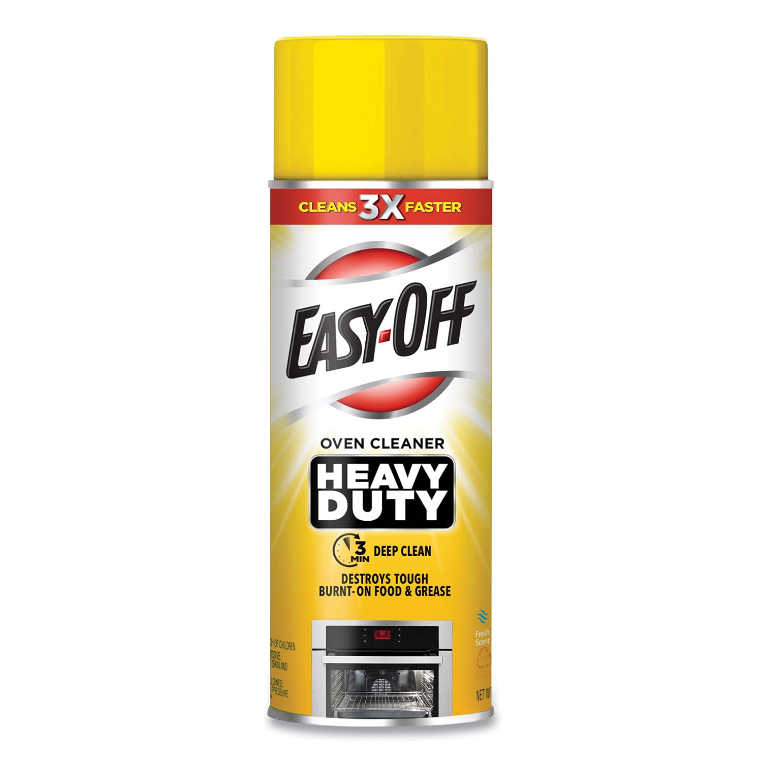 EASY OFF Oven Cleaner 14.5 oz (Pack of 12) - Heavy Duty Foaming Spray for Tough Grease & Baked-On Food - Perfect for Ovens, Grills, Stovetops & Kitchen Appliances