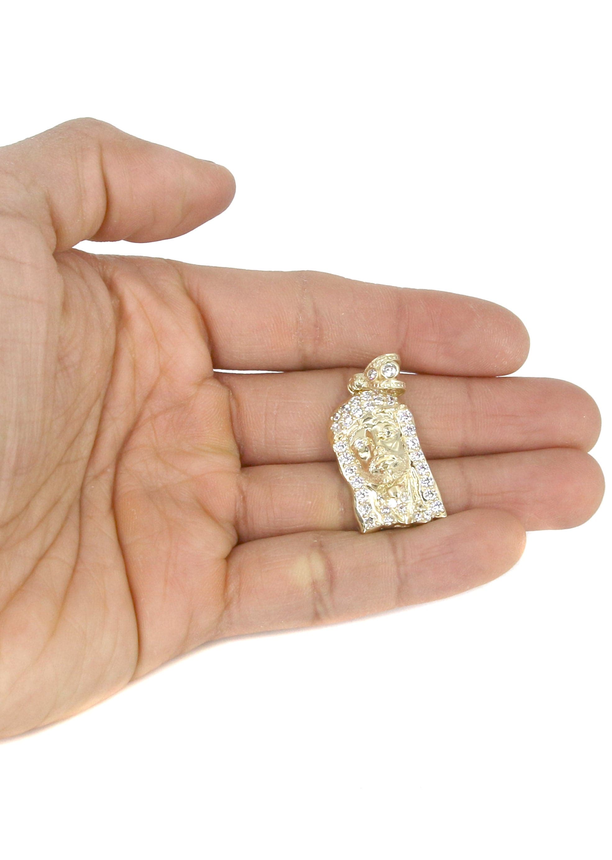 10K Yellow Gold Jesus Piece Necklace for Men & Women - 13.5 Grams Religious Pendant with 18
