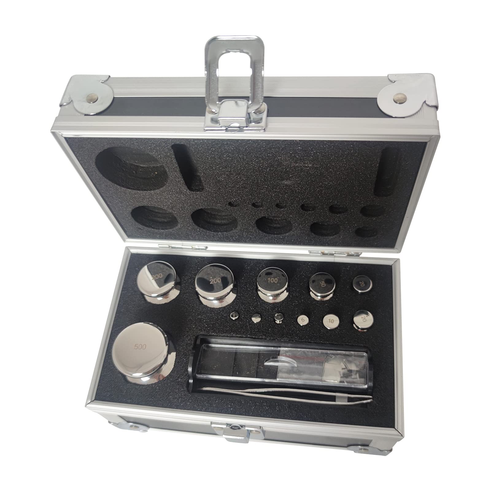 INTBUYING 24pcs F1 Grade Stainless Steel Calibration Weight Kit (1mg-500g) - High Precision Balance Weights with Tweezers for Lab, Educational & Scientific Use | Perfect for Laboratory Scales, Jewelry Scales & Classroom Science Experiments
