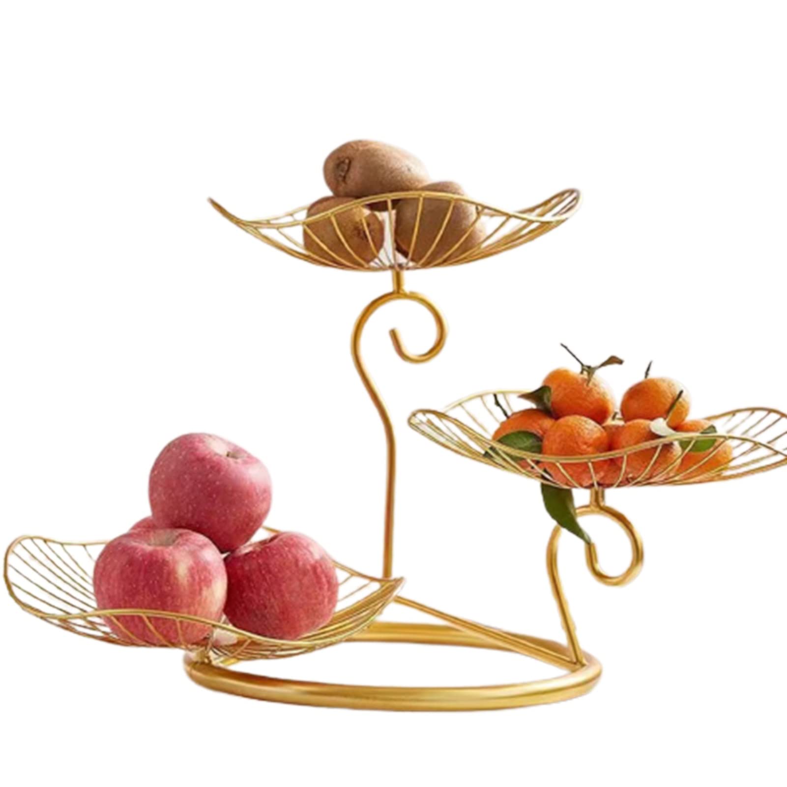 Iron Fruit Basket with Handle - Rustic Black Metal Fruit Bowl for Kitchen Countertop, Dining Table - Perfect for Storing Apples, Bananas, Bread & Vegetables - Home & Restaurant Use