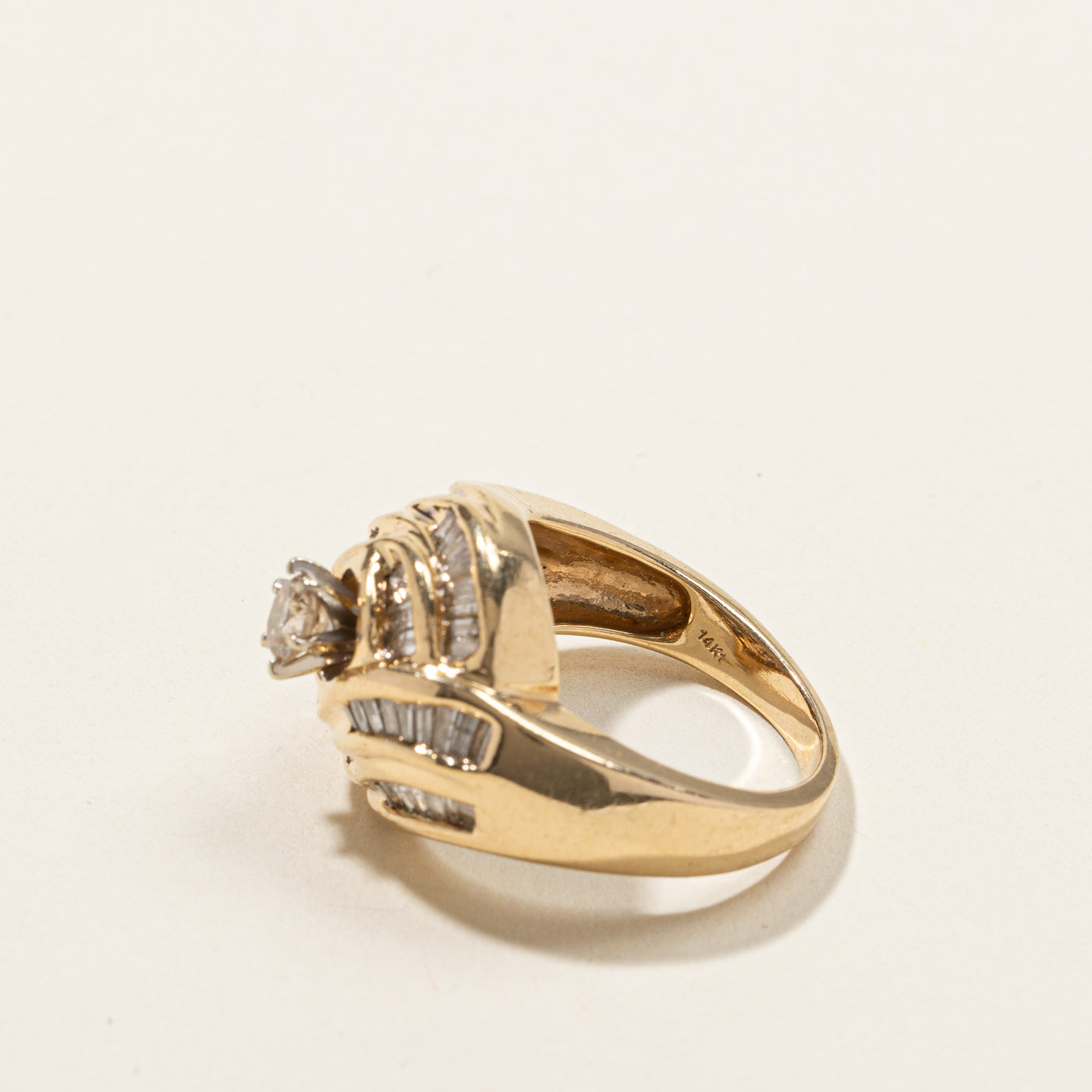 0.85ctw Bypass Channel Set Diamond Ring - Size 7 | Elegant Wedding Band, Anniversary Gift & Engagement Ring for Women