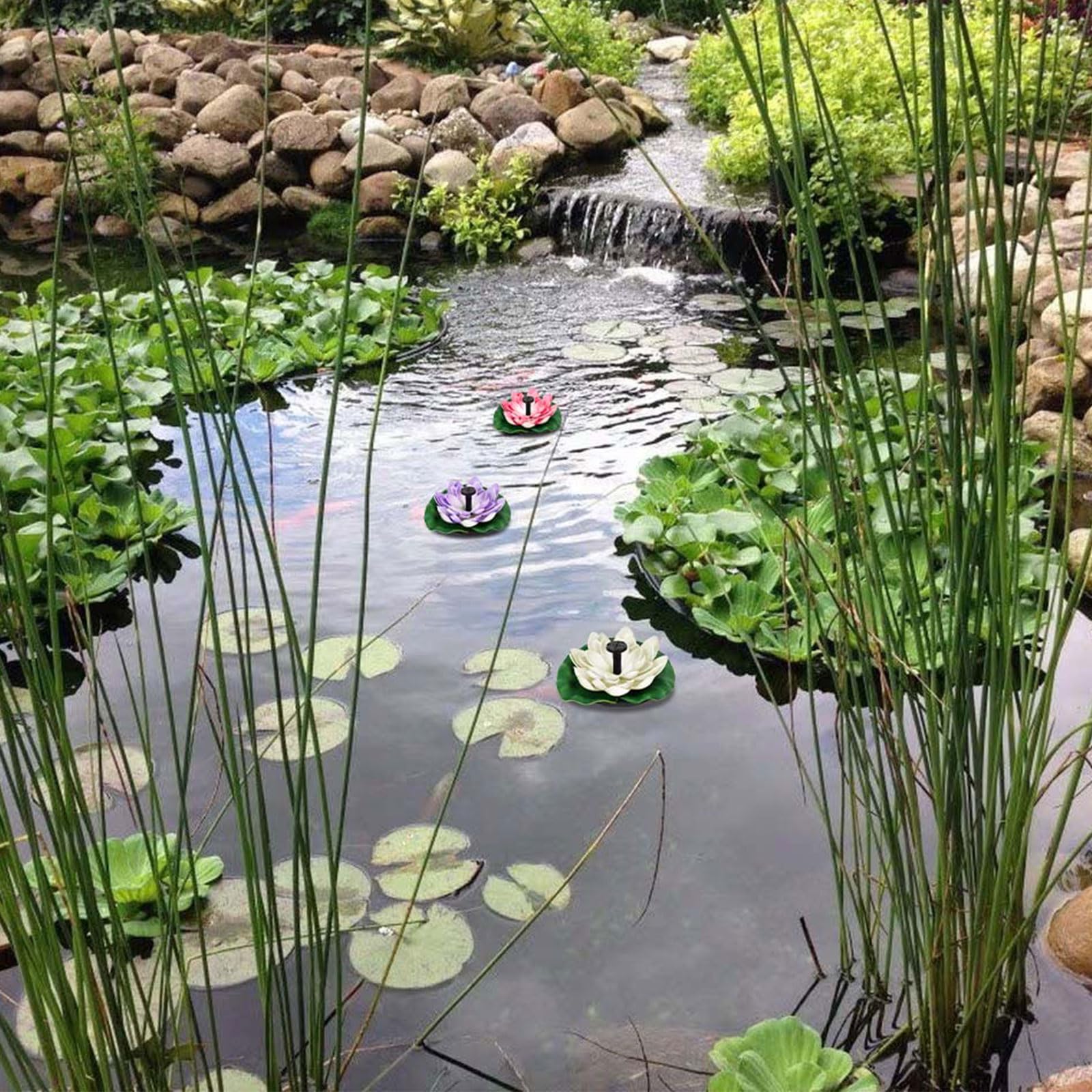 Solar Powered Water Fountain with 6 Nozzles - Outdoor Garden Decoration for Bird Bath, Pond & Backyard | Perfect for Attracting Birds & Enhancing Landscape Design