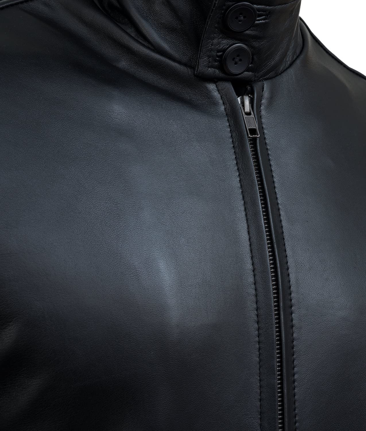 Men's Big & Tall Black Lambskin Leather Bomber Jacket - Premium Winter Outerwear for Casual & Formal Occasions